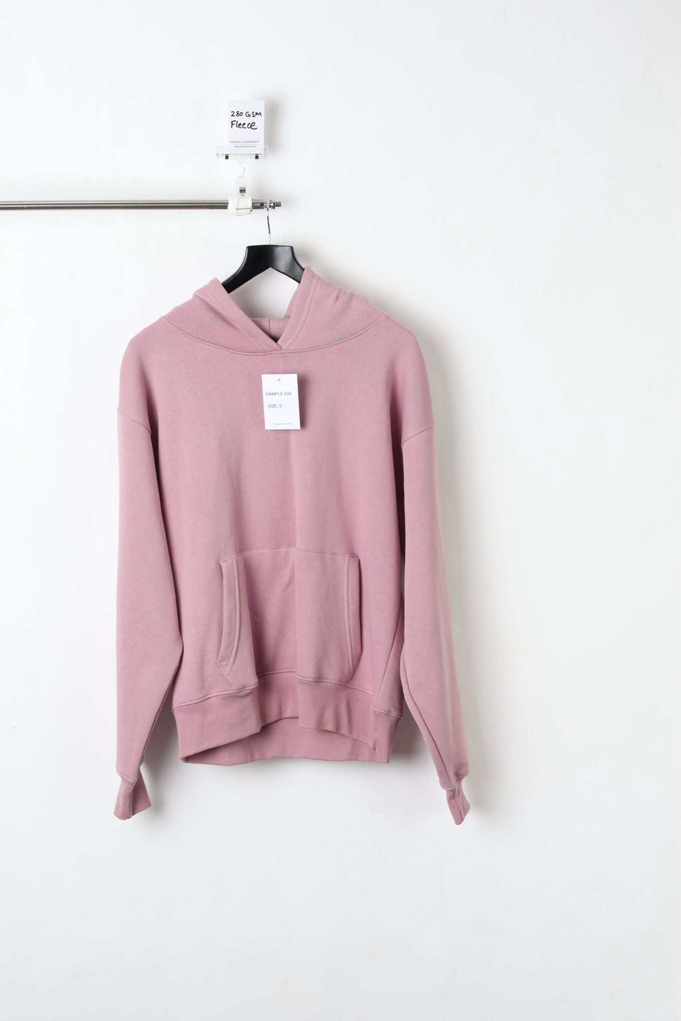 280GSM HOODIE BABY PINK (SIZE S)-SAMPLE