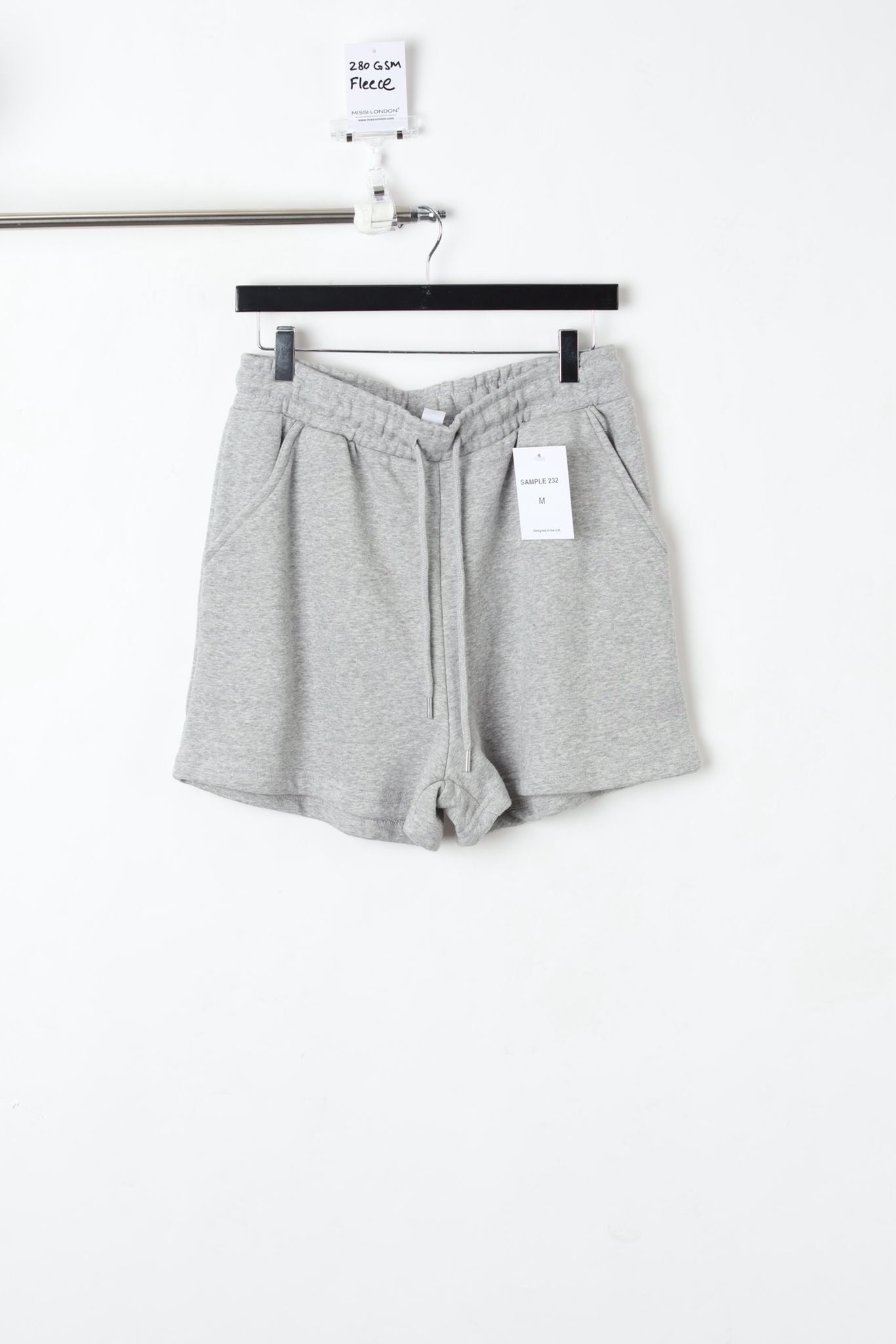 280GSM FLEECE SHORTS ASHGREY (SIZE M)-SAMPLE