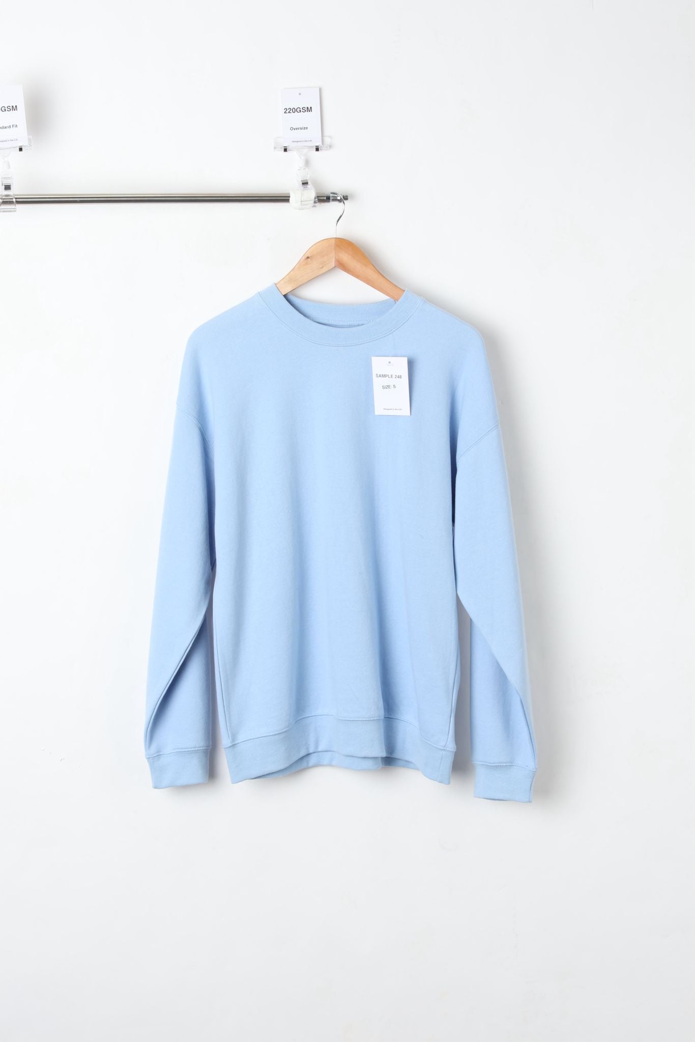220GSM POWDER BLUE SWEATSHIRT (SIZE S)-SAMPLE