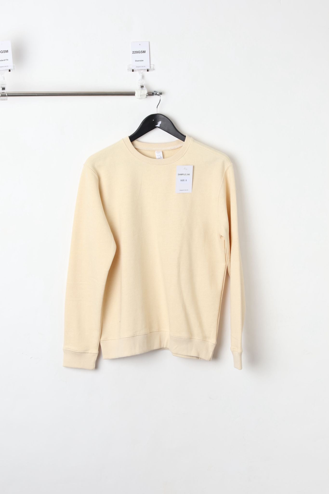 220GSM GRAPHIC PRINTED SWEATSHIRT VANILLA (SIZE S)-SAMPLE