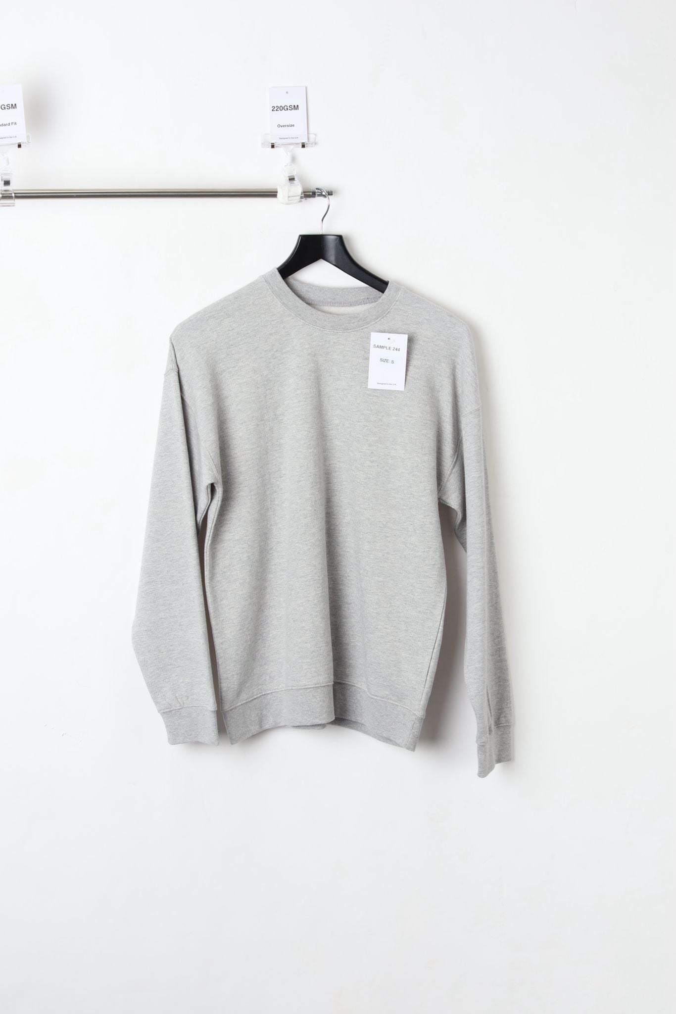 220GSM GREY SWEATSHIRT (SIZE S)-SAMPLE