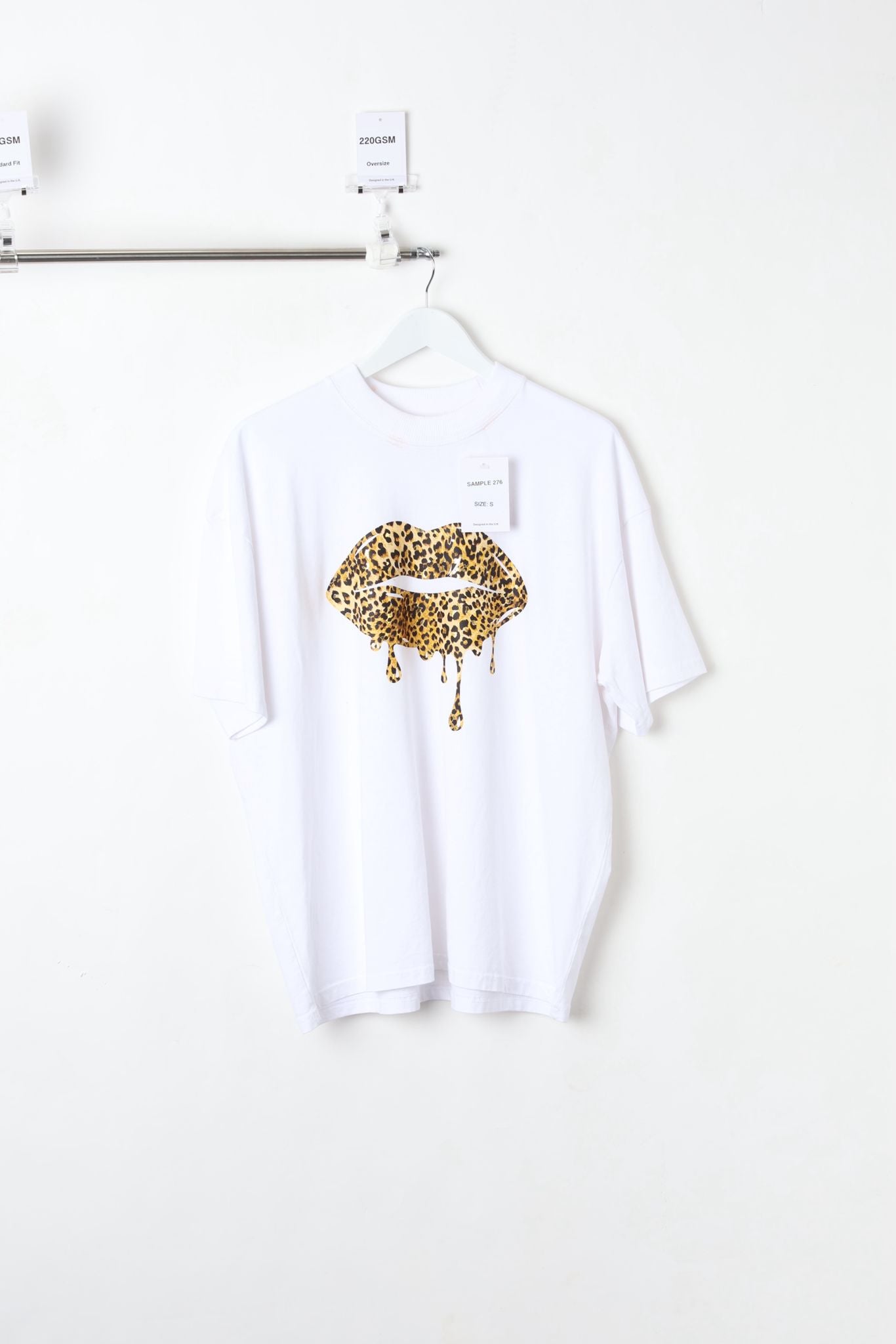 220GSM OVERSIZED PRINTED T-SHIRT WHITE (SIZE S)-SAMPLE