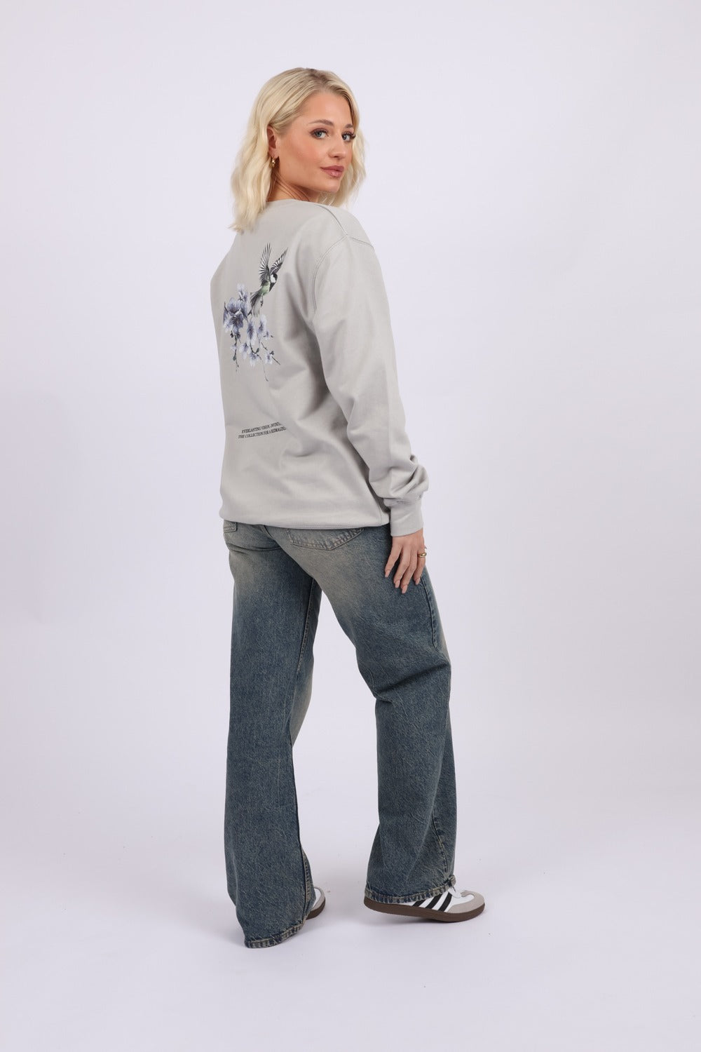 Retraite Front Embroidery &  Printed Back Sweatshirt