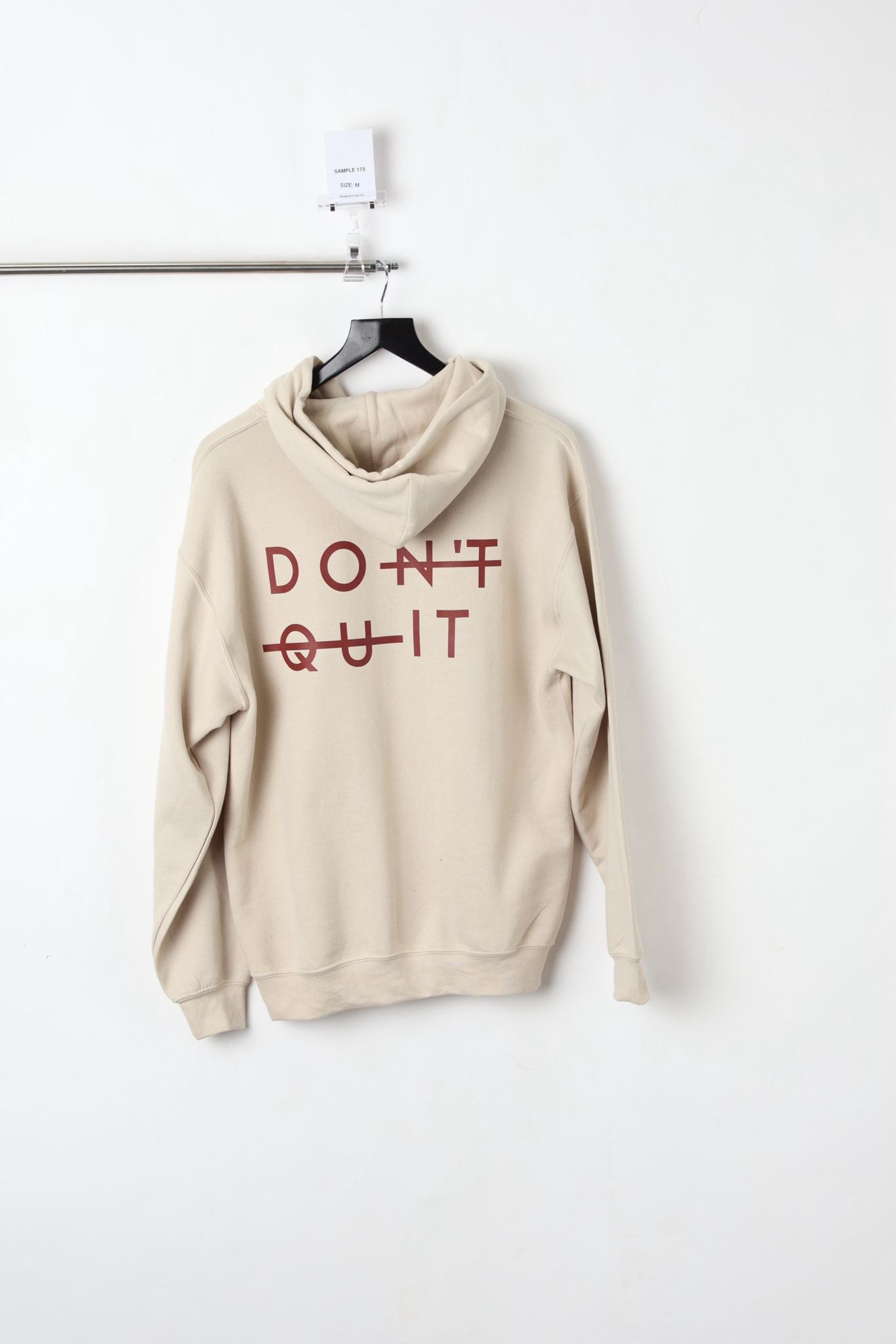 GRAPHIC PRINTED HOODIE SAND (SIZE M)-SAMPLE