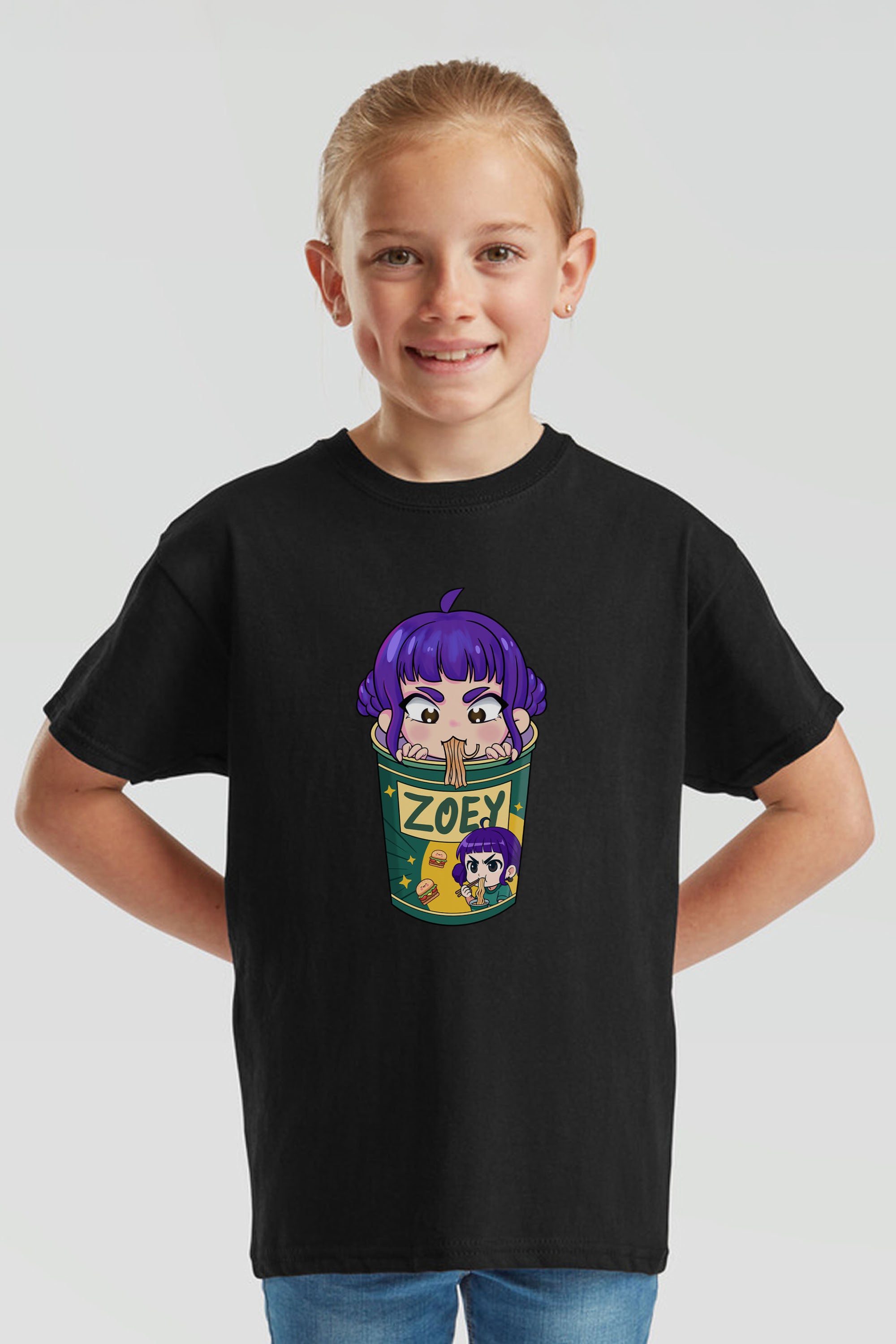 Kids Zoey Ramen Graphic Printed T-Shirt