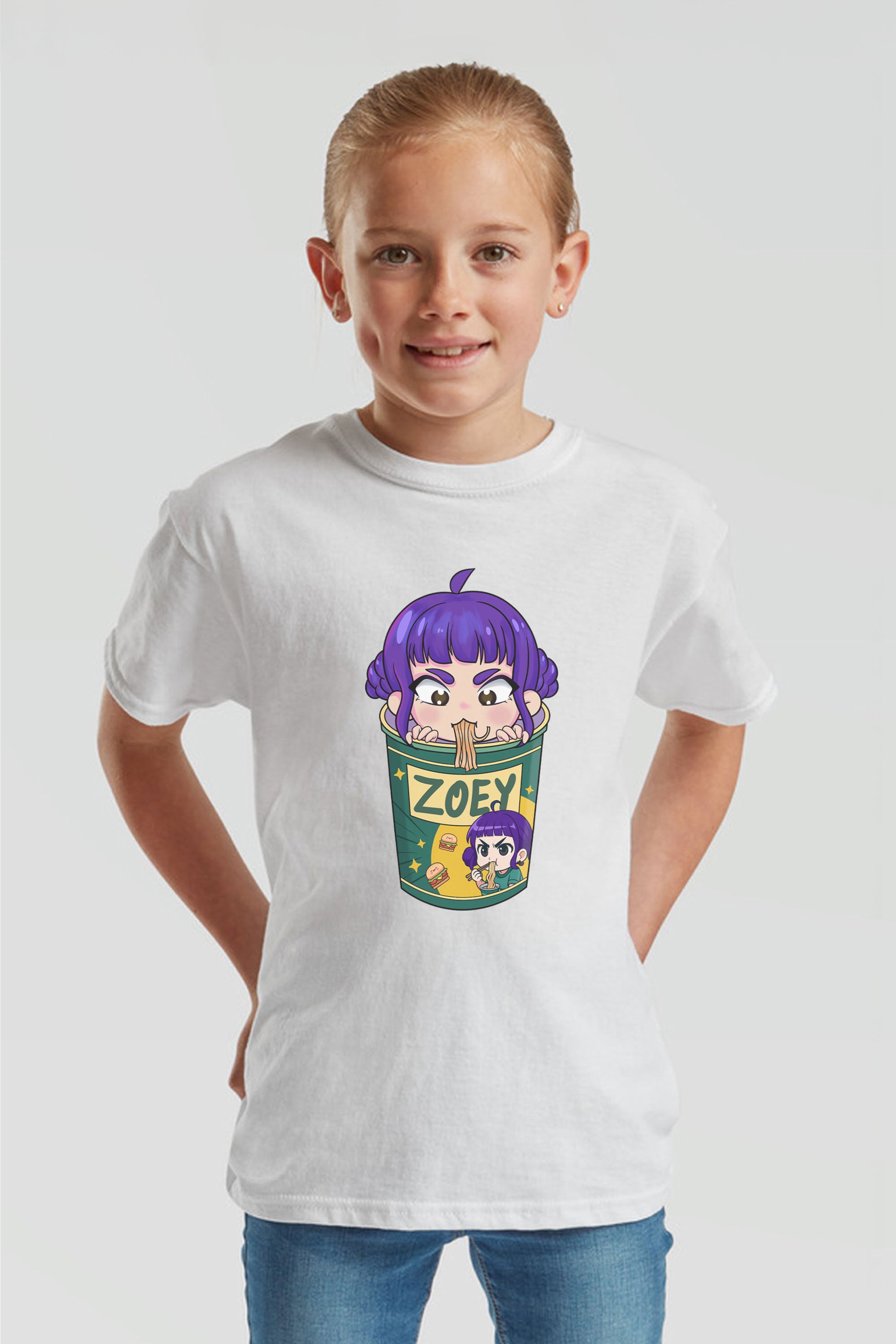 Kids Zoey Ramen Graphic Printed T-Shirt