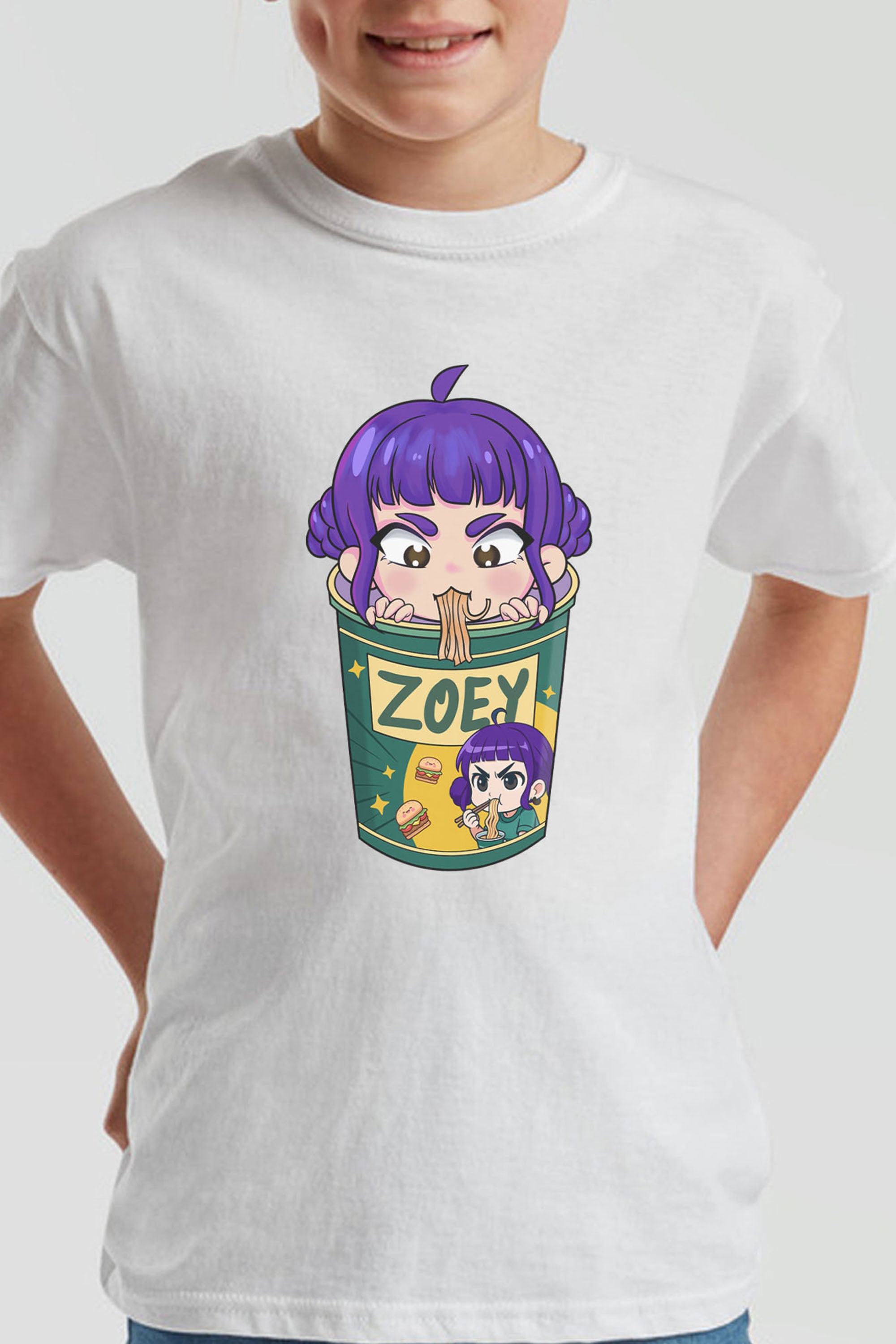 Kids Zoey Ramen Graphic Printed T-Shirt