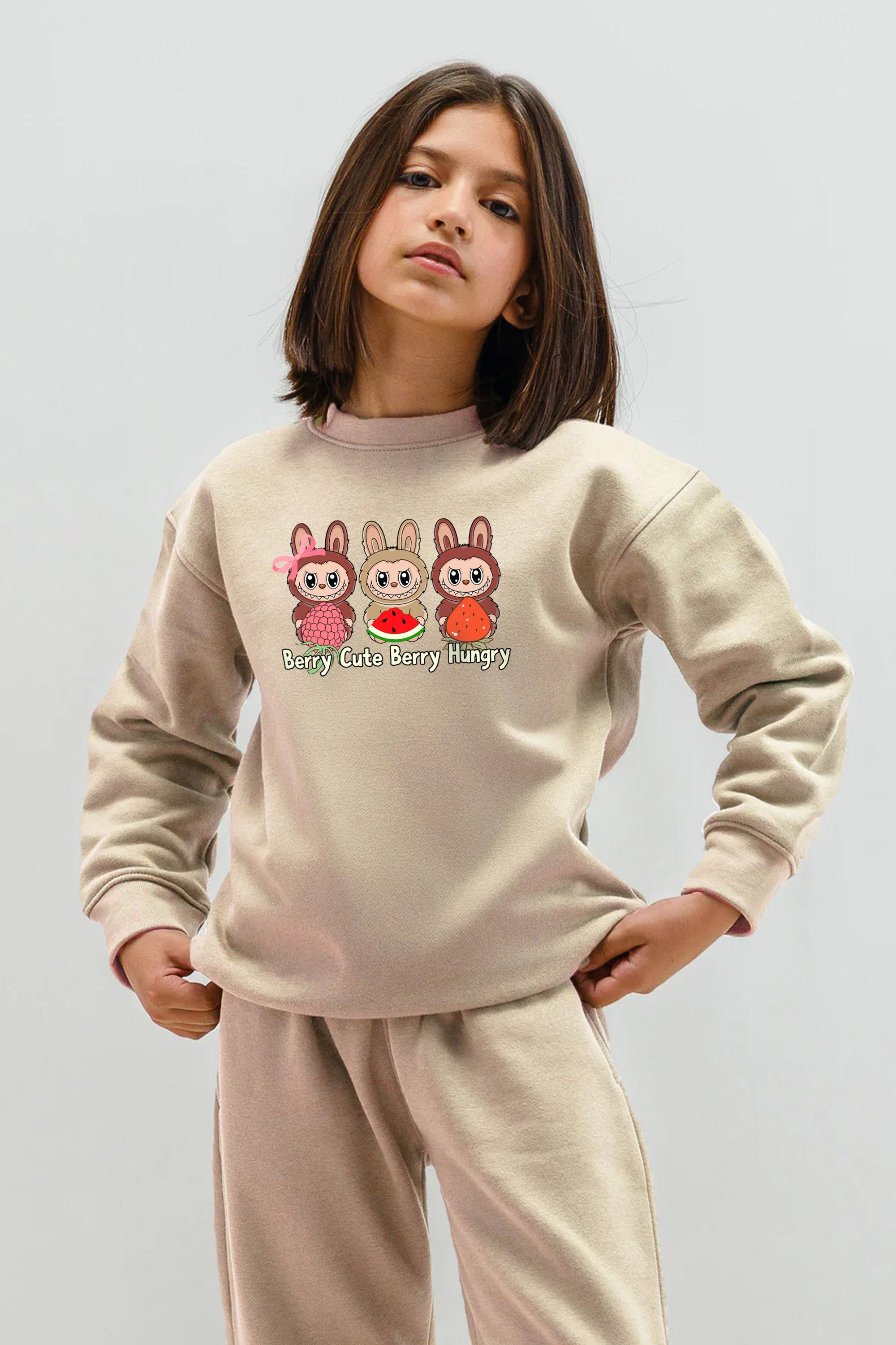 Kids Premium Berry Cute Labubu Printed Sweatshirt (Pack of 5)