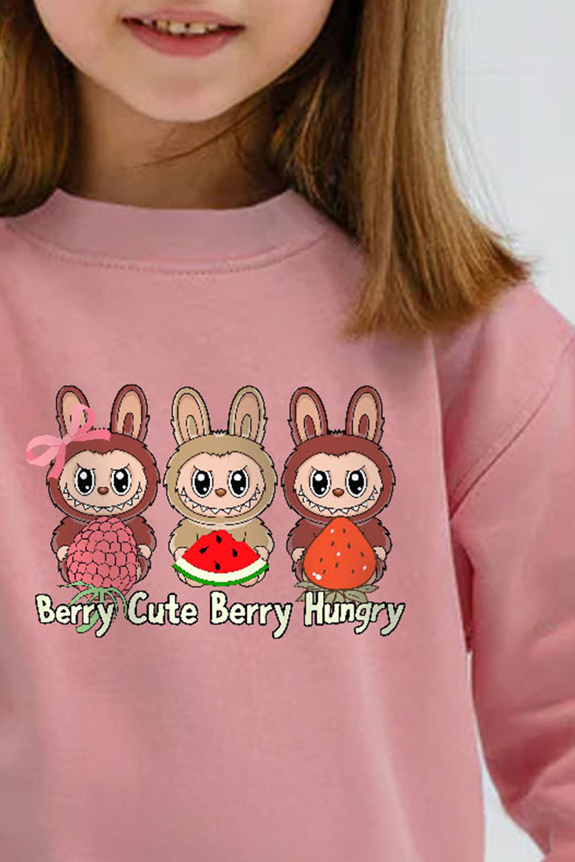 Kids Premium Berry Cute Labubu Printed Sweatshirt (Pack of 5)