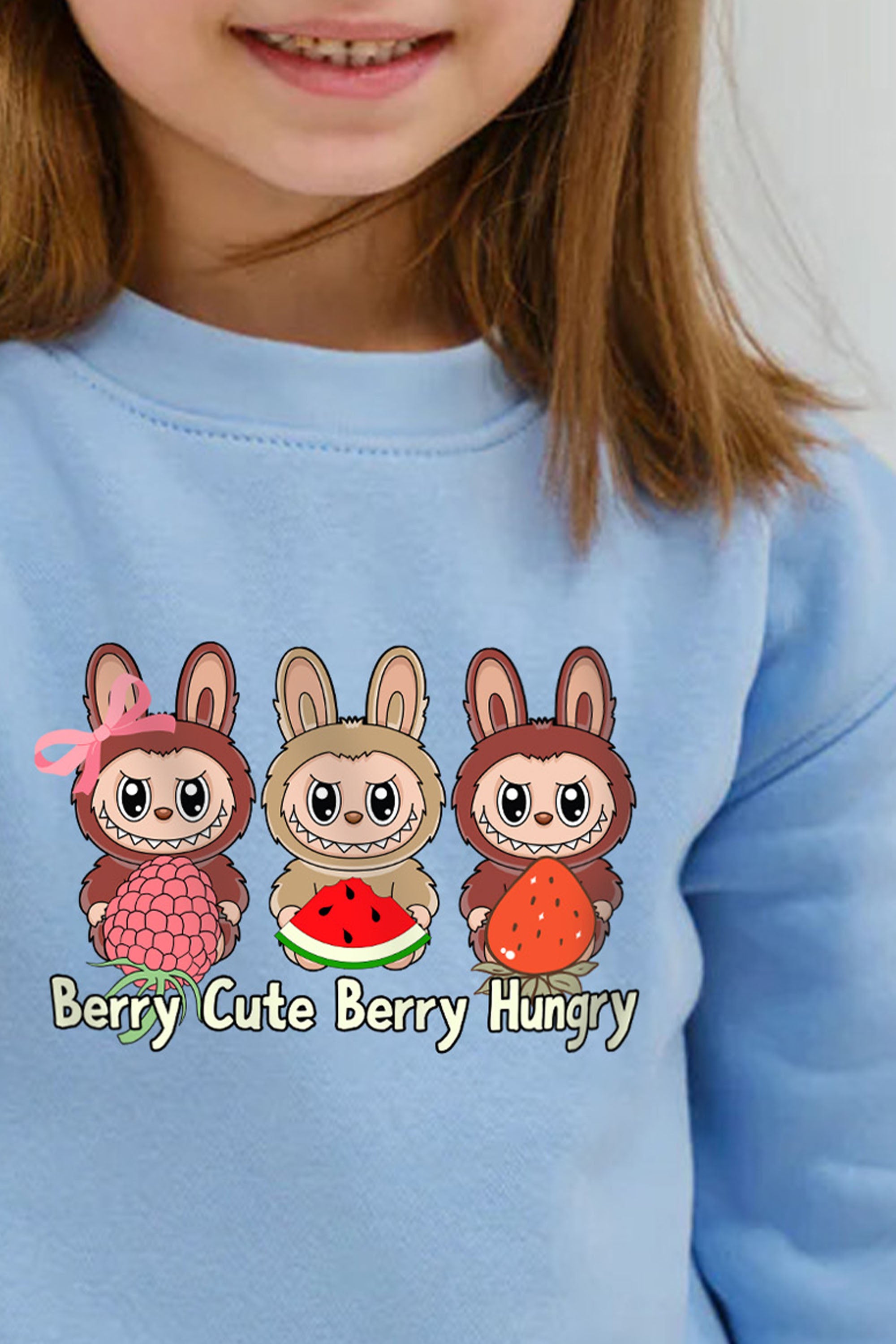 Kids Premium Berry Cute Labubu Printed Sweatshirt (Pack of 5)