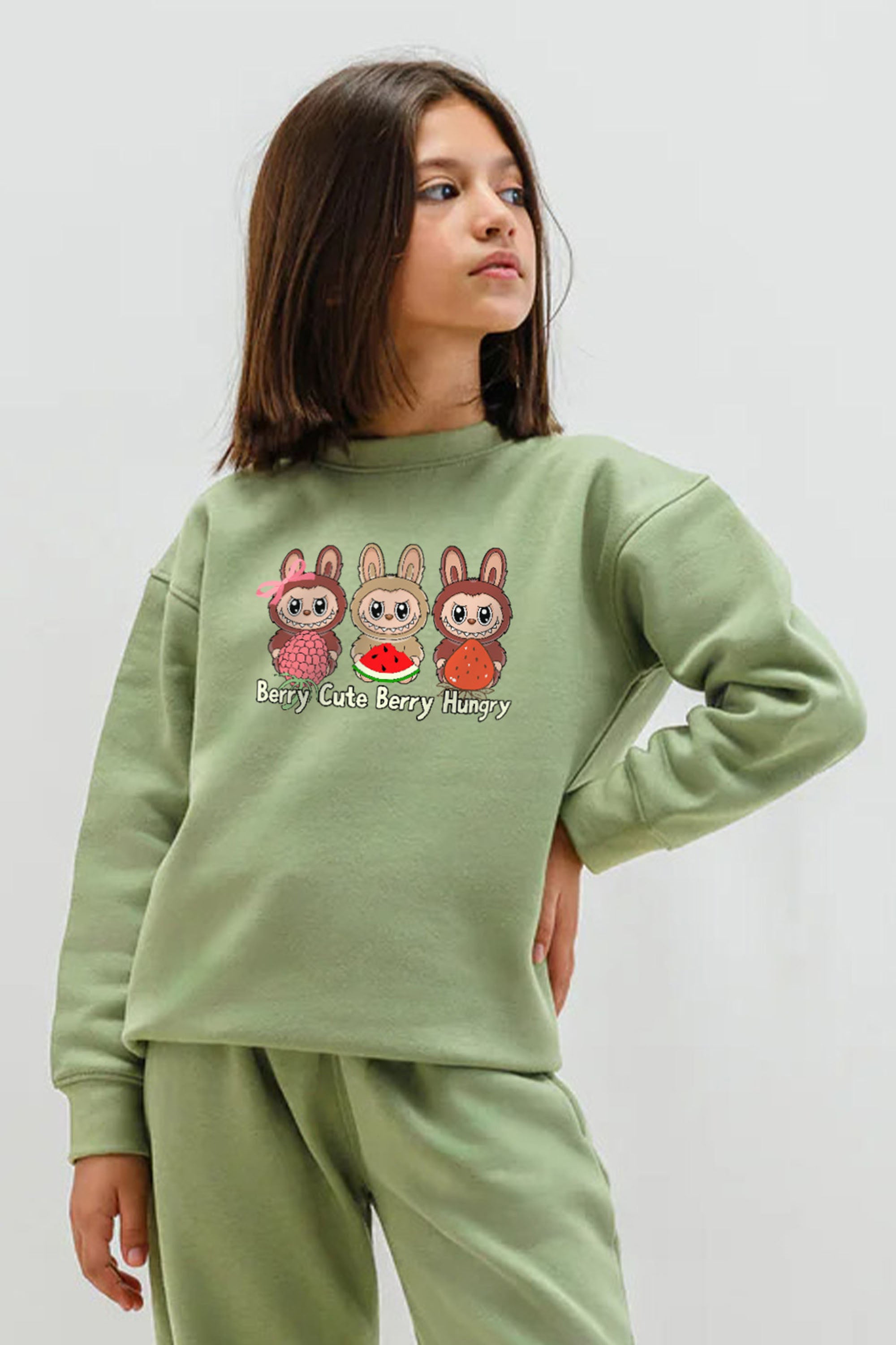 Kids Premium Berry Cute Labubu Printed Sweatshirt (Pack of 5)