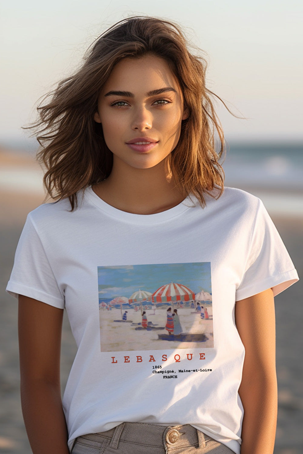 Lebasque Parasol Painting Printed T-Shirt