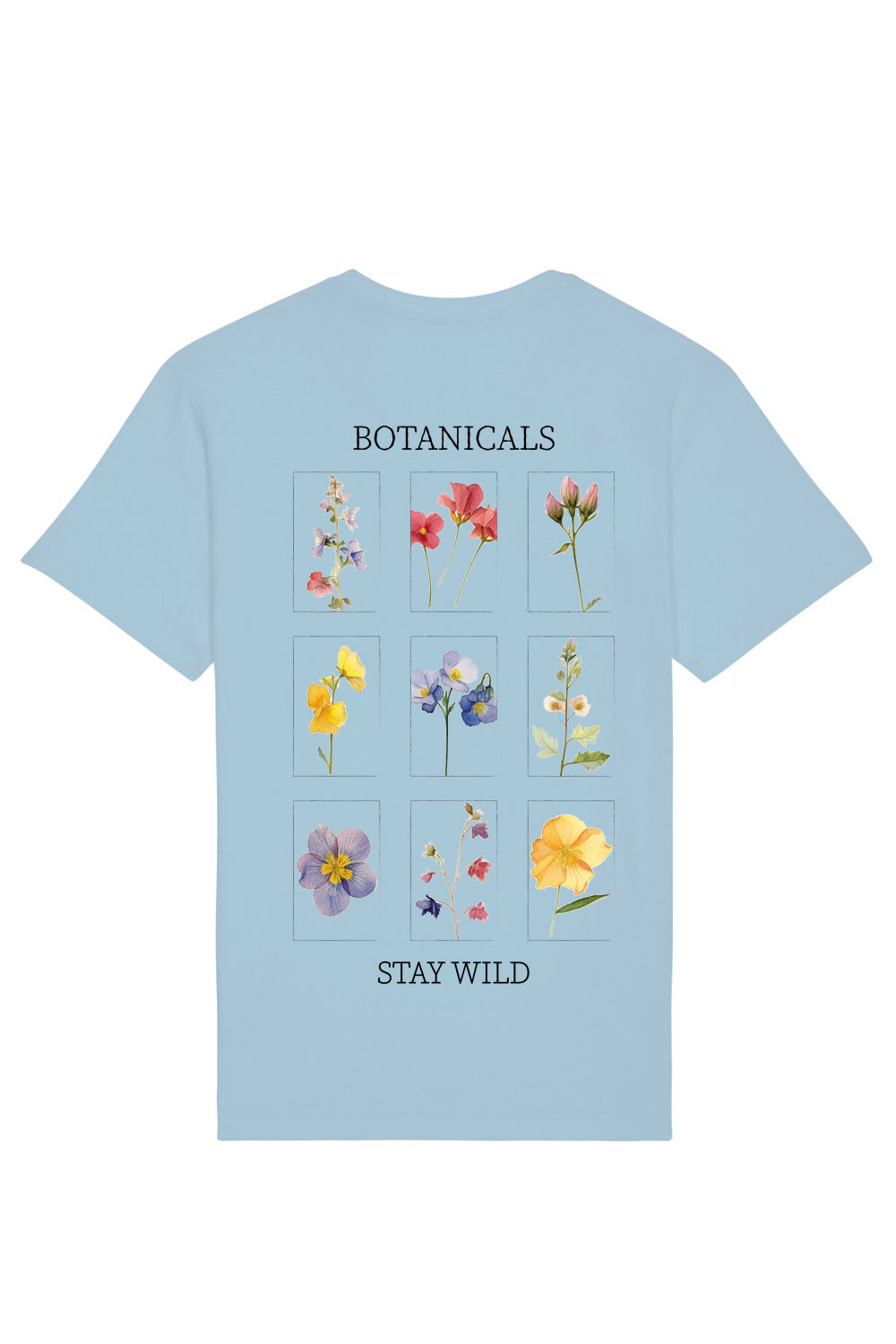 Botanical Watercolour Floral Grid Printed T-Shirt (Pack of 6)