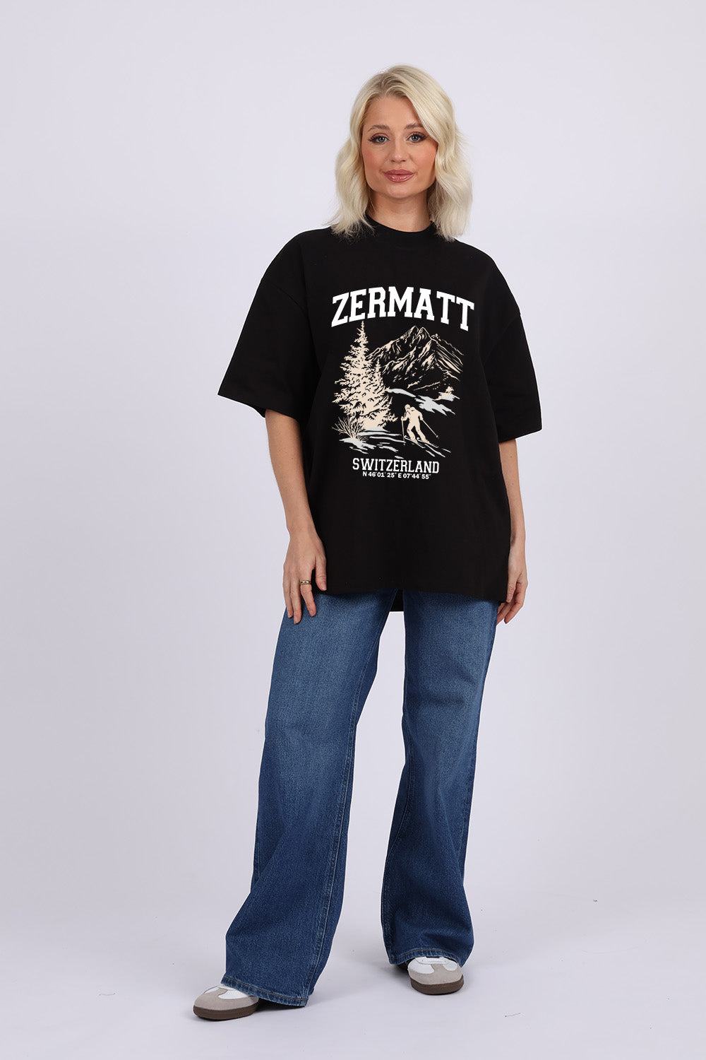 220GSM Oversize T-Shirt In  Zermatt Print