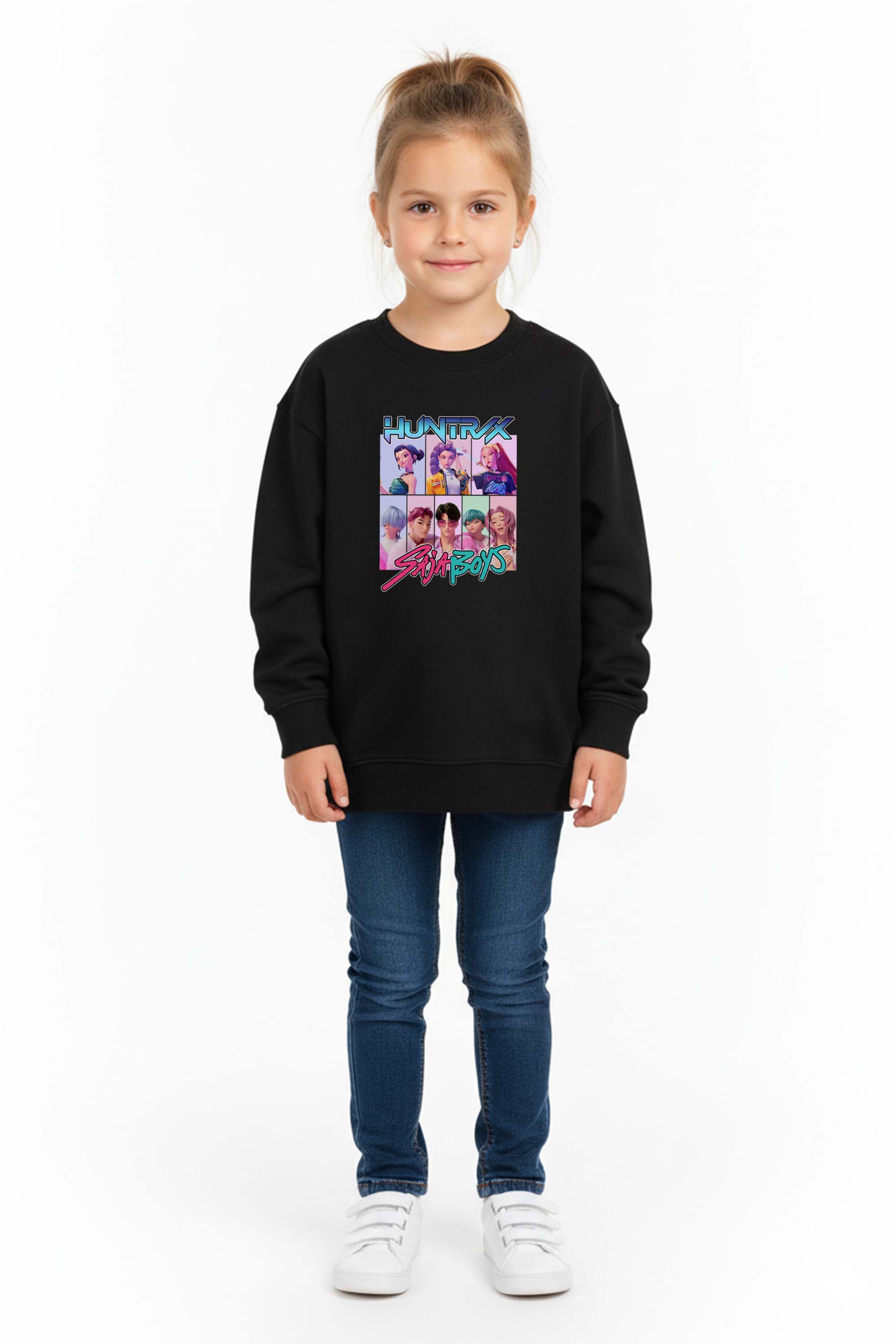 Kids K-Pop Anime Band Graphic Printed Sweatshirt