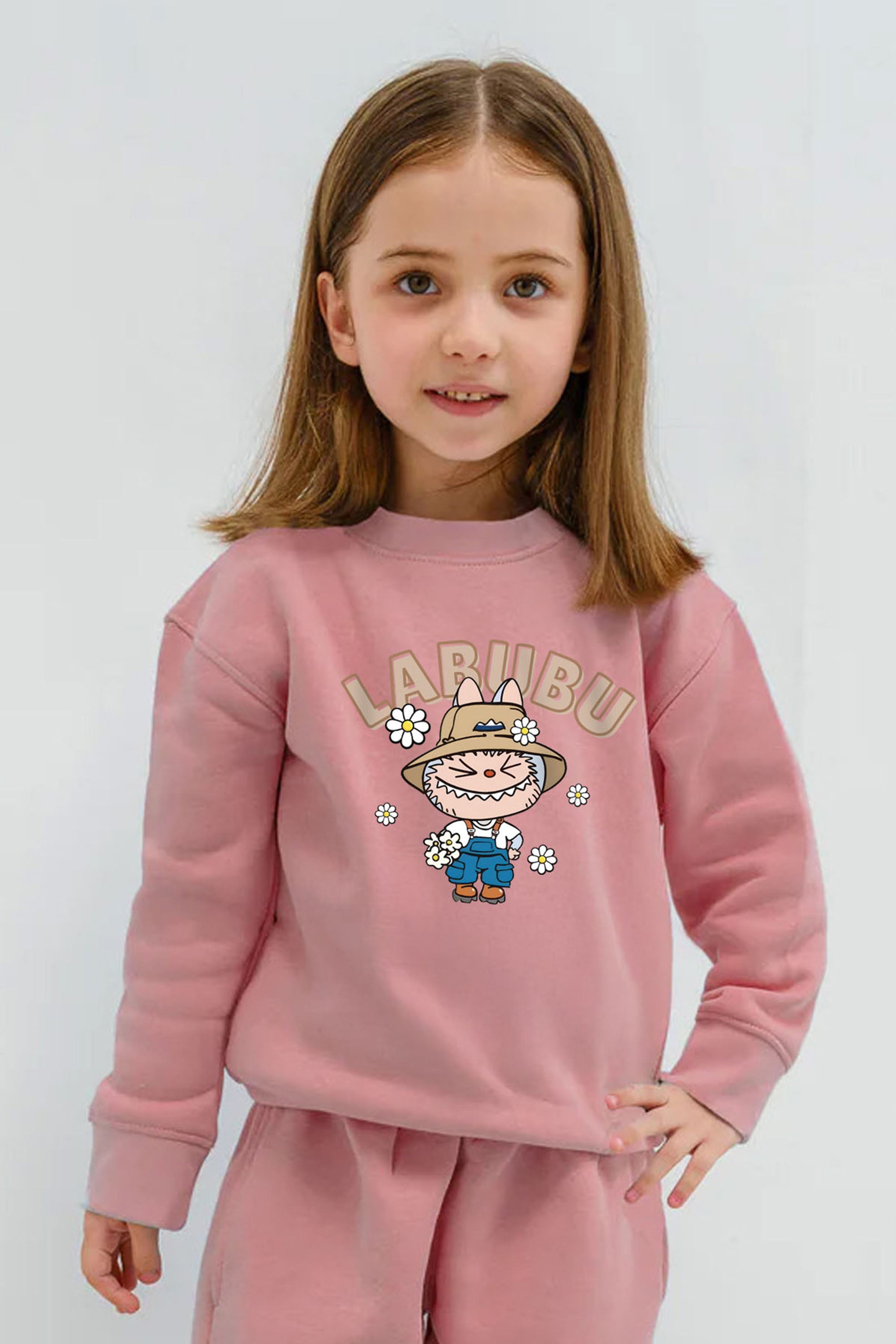 Kids Premium Labubu Daisy Farmer Printed Sweatshirt (Pack of 5)