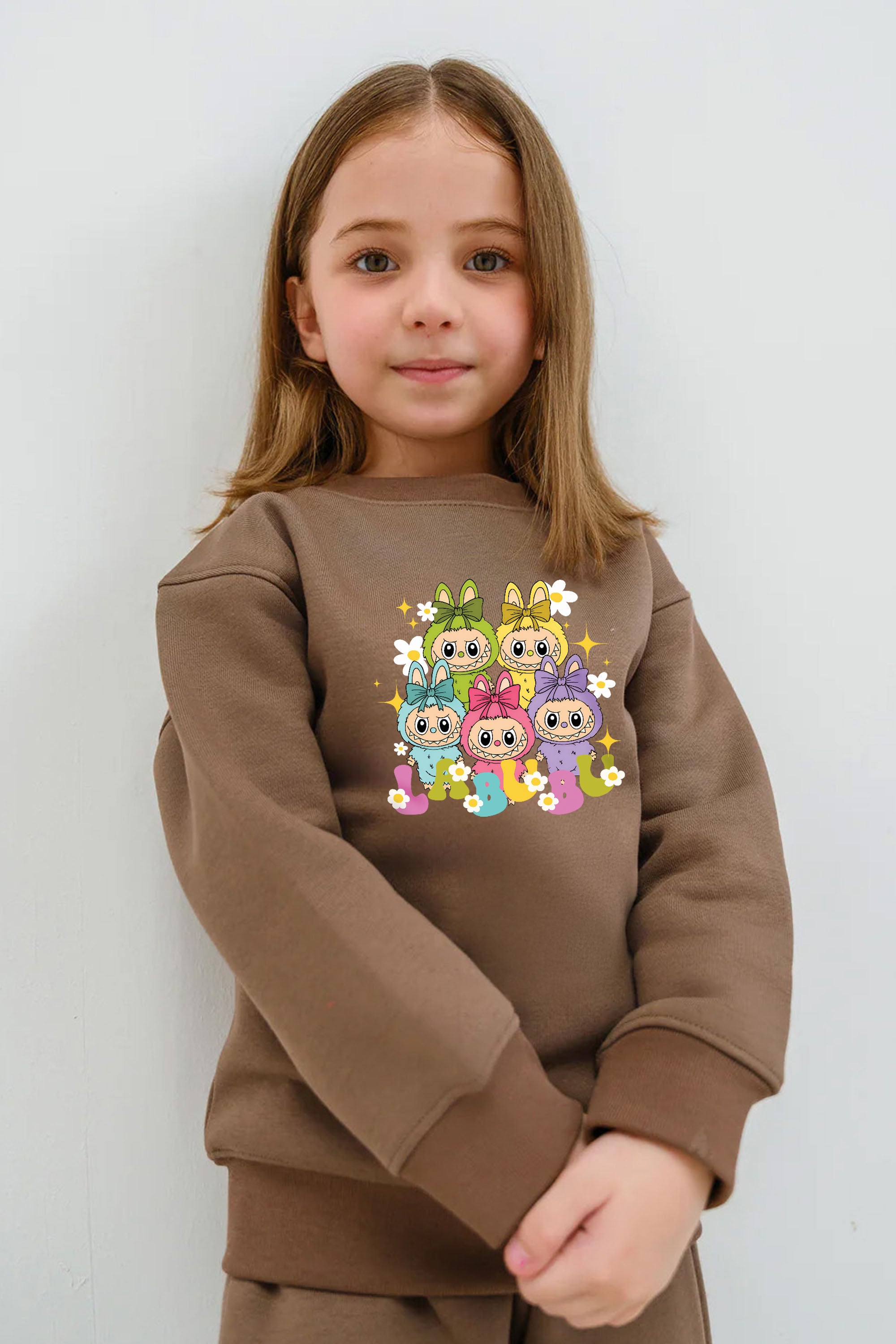 Kids Premium Labubu Daisy Squad Printed Sweatshirt (Pack of 5)