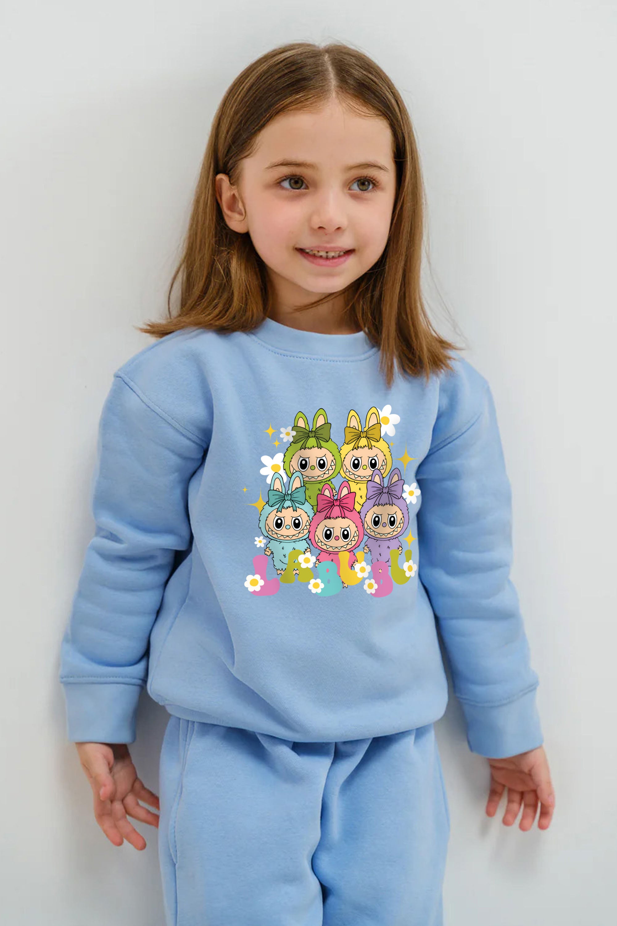 Kids Premium Labubu Daisy Squad Printed Sweatshirt (Pack of 5)