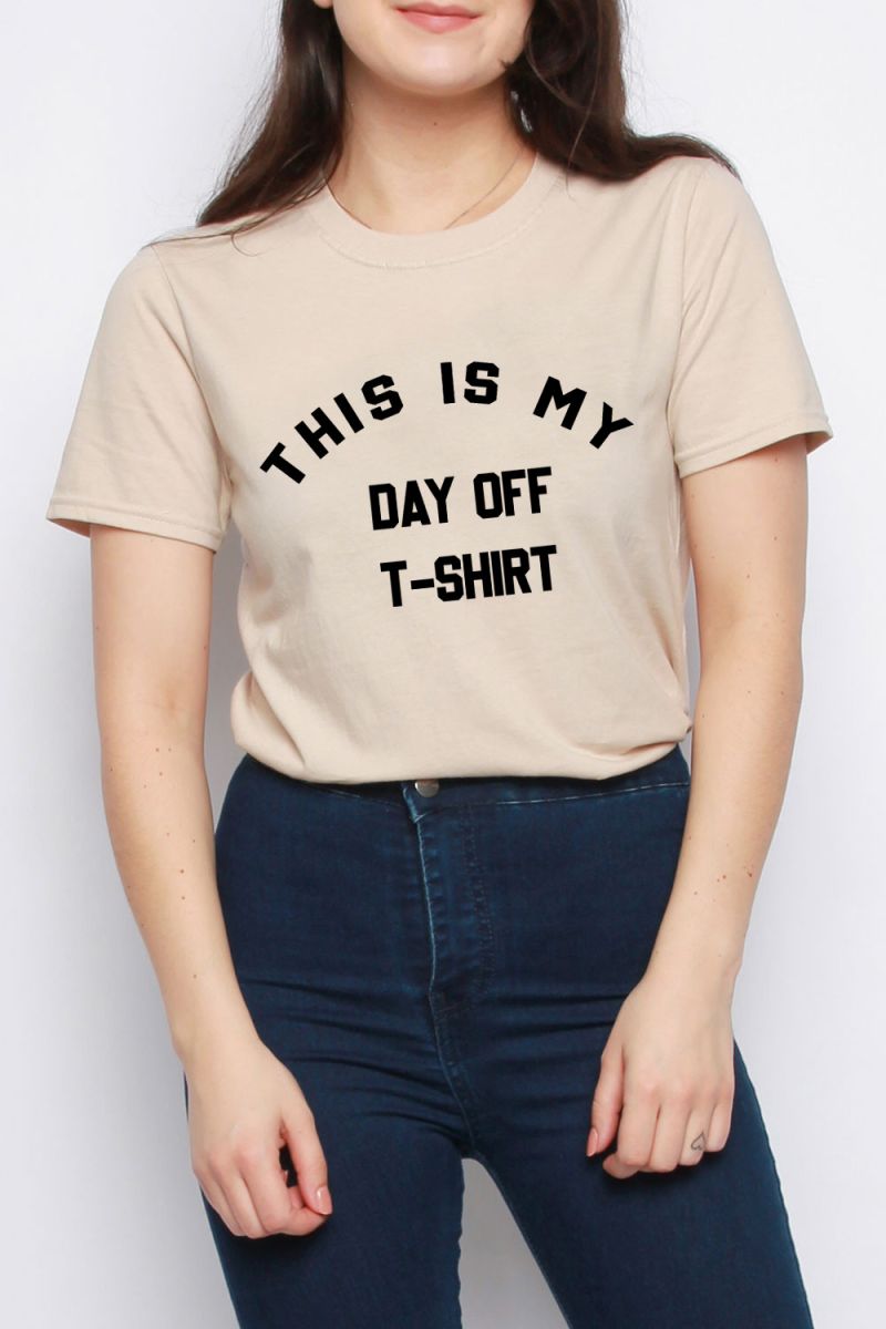 Day Off Slogan Oversized T-Shirt (Pack of 6)