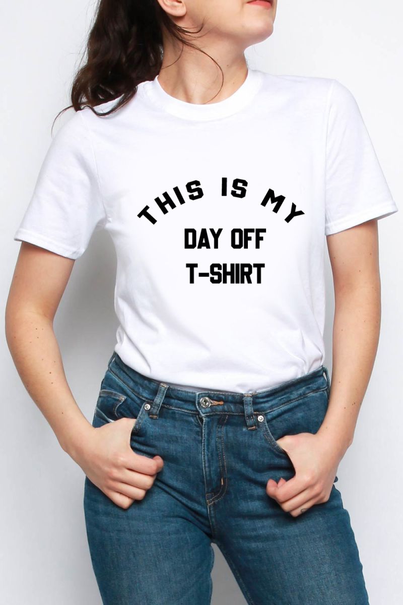 Day Off Slogan Oversized T-Shirt (Pack of 6)