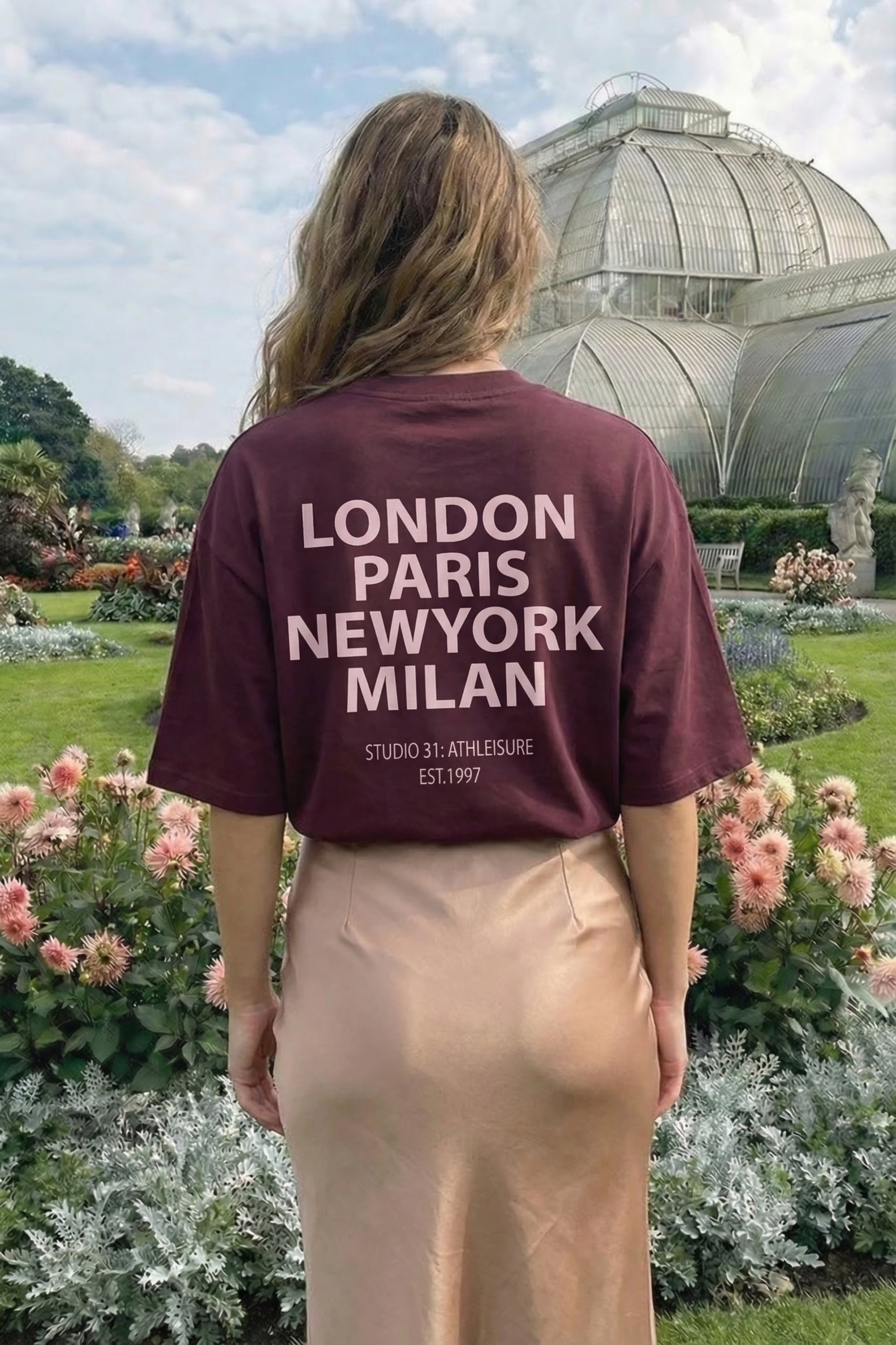 220GSM Oversized T-Shirt In Athleisure Studio Print