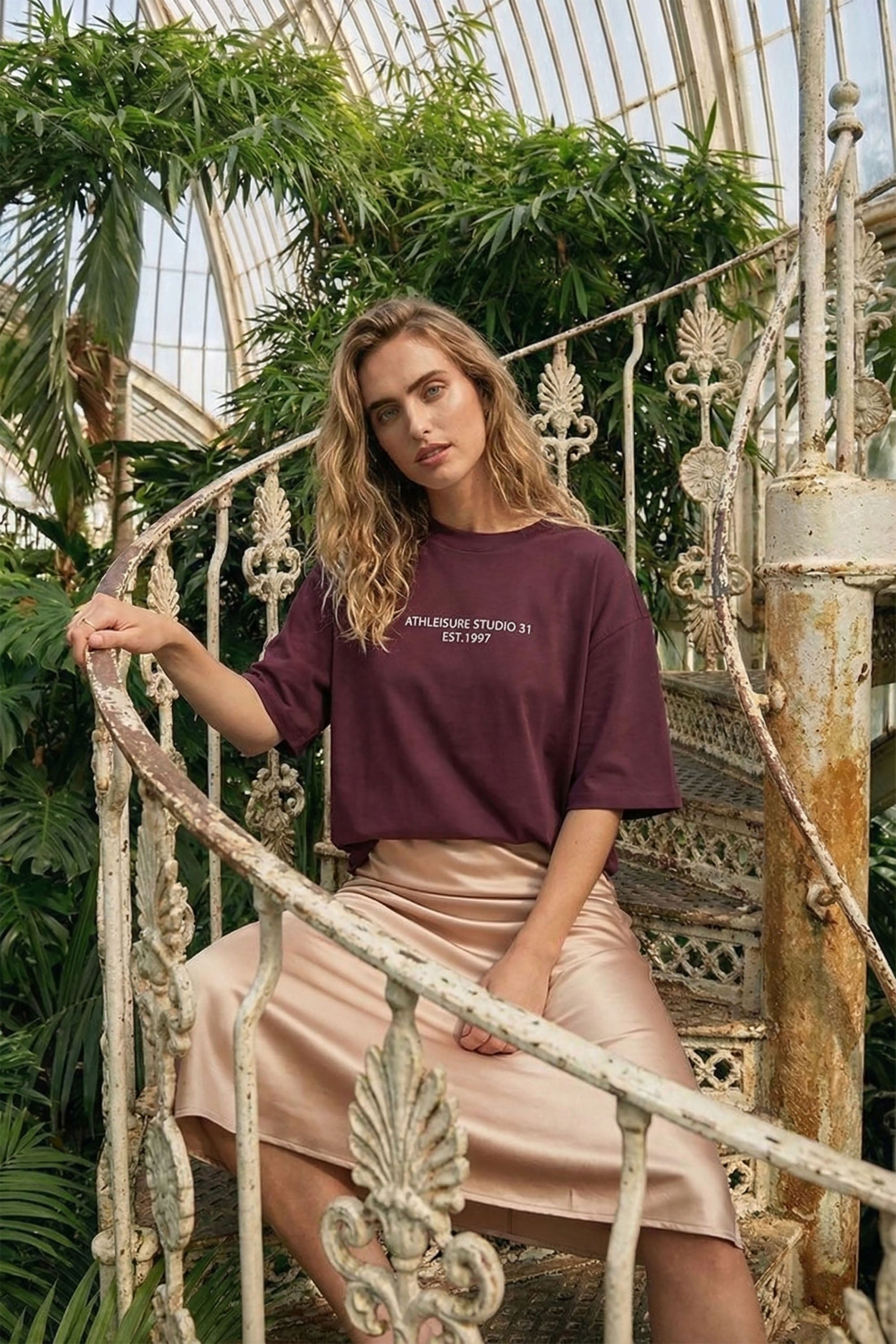 220GSM Oversized T-Shirt In Athleisure Studio Print