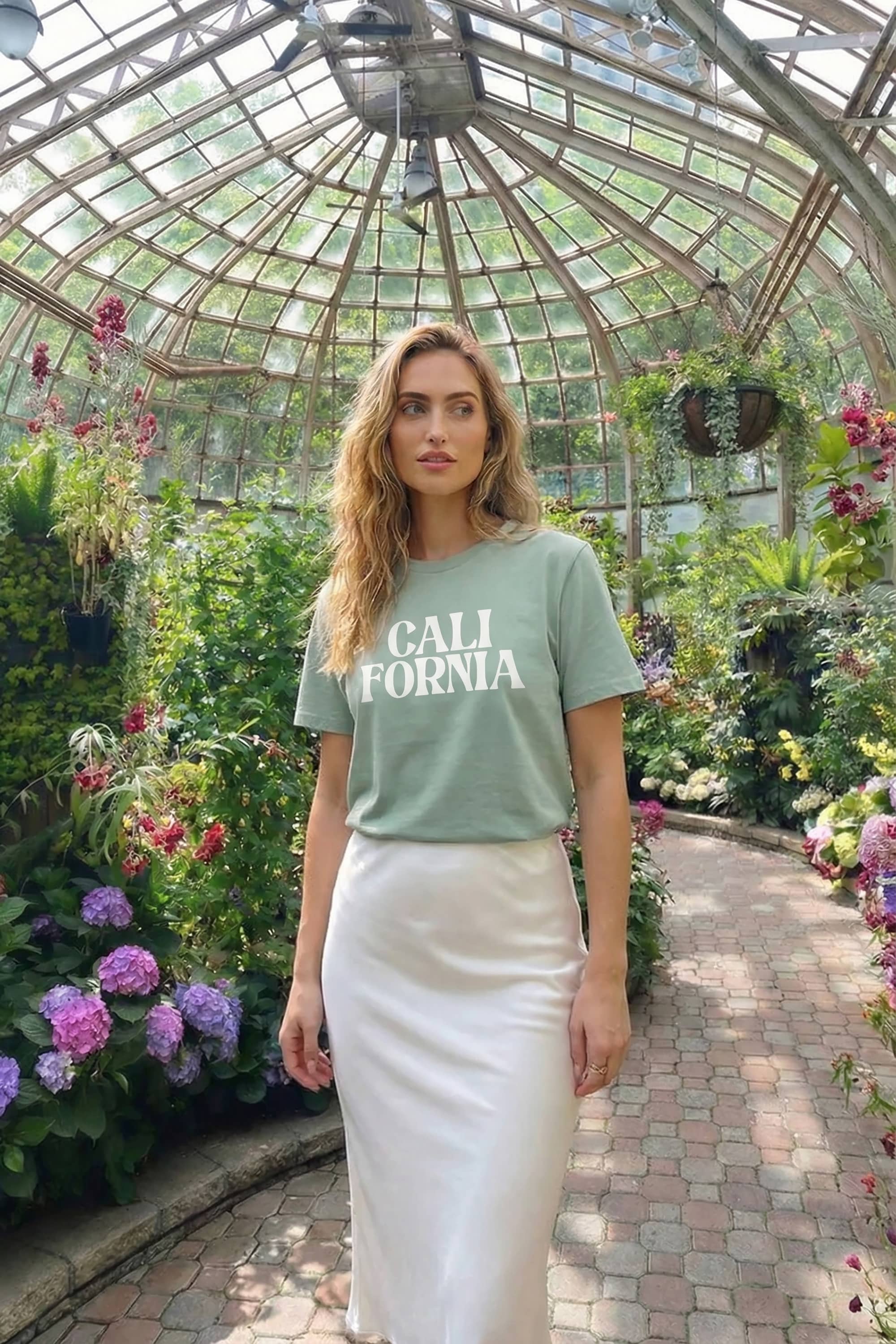 180 GSM Unisex Organic California Printed T-Shirt