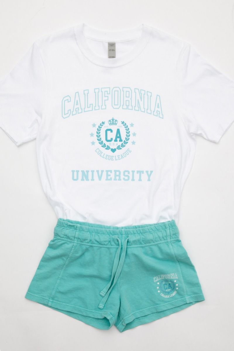 California Printed T-shirt and Short Set (Pack of 3)