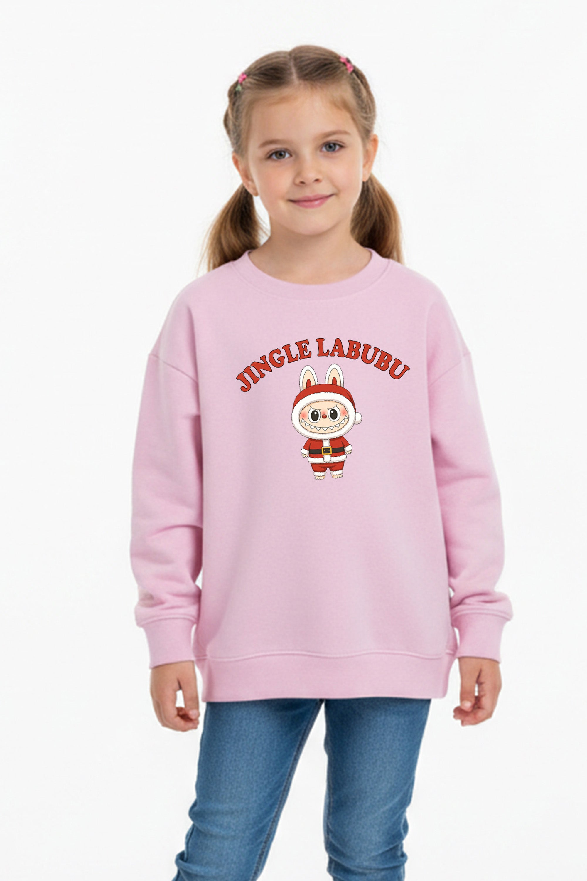 Kids Jingle Labubu Christmas Printed Sweatshirt