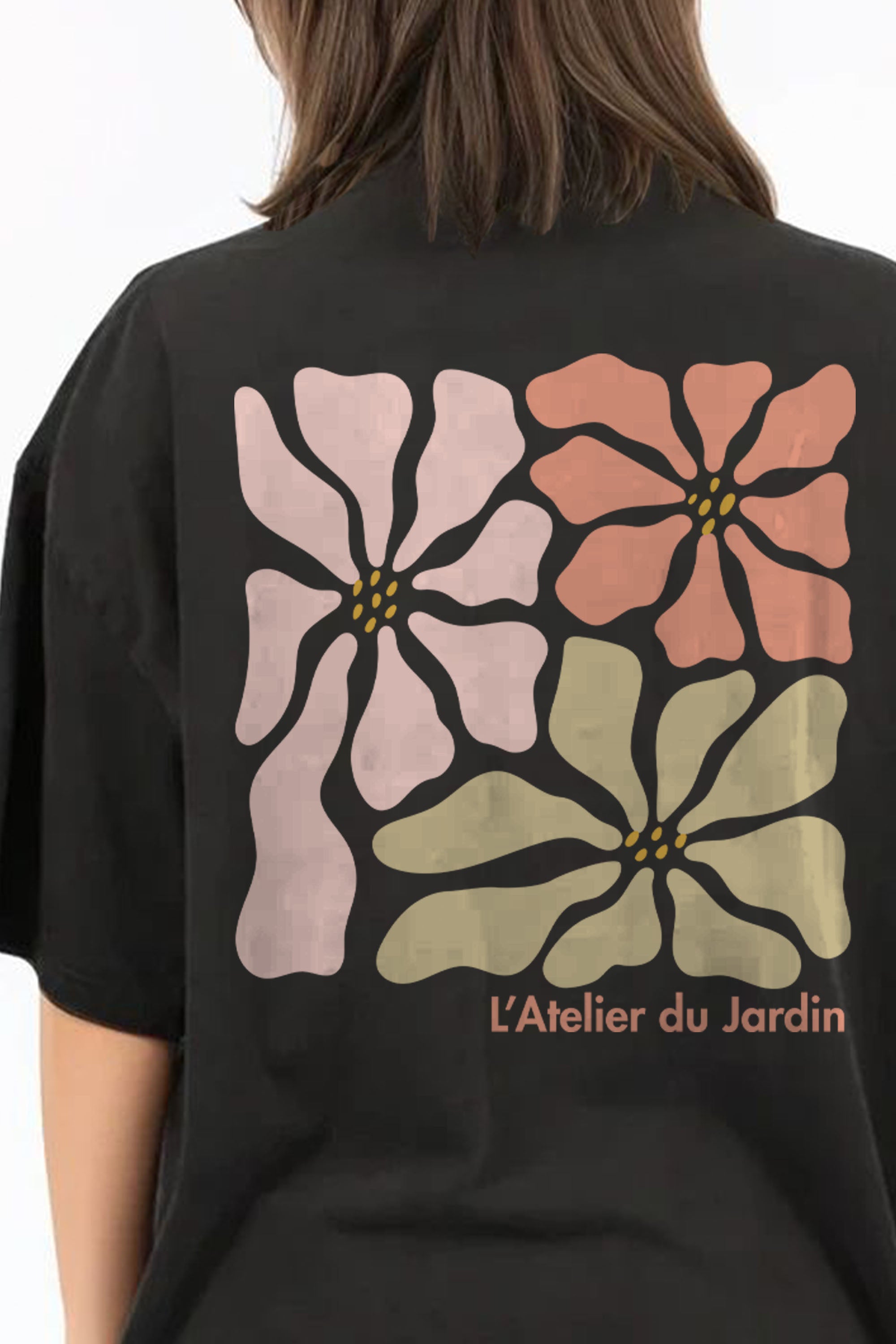 150GSM Oversized Washed T-Shirt in L’Atelier du Jardin Floral Print