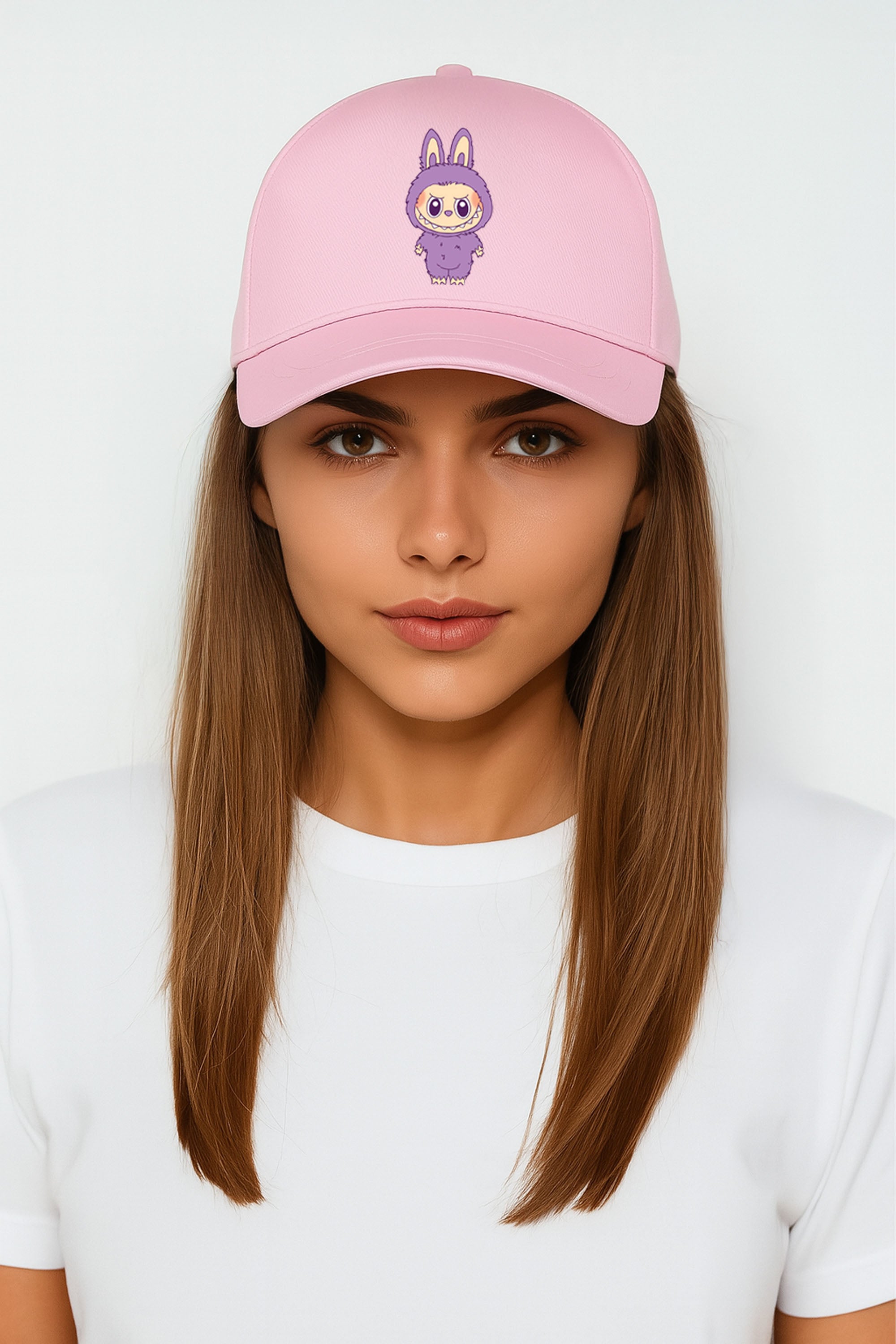 Purple Labubu Printed Baseball Cap
