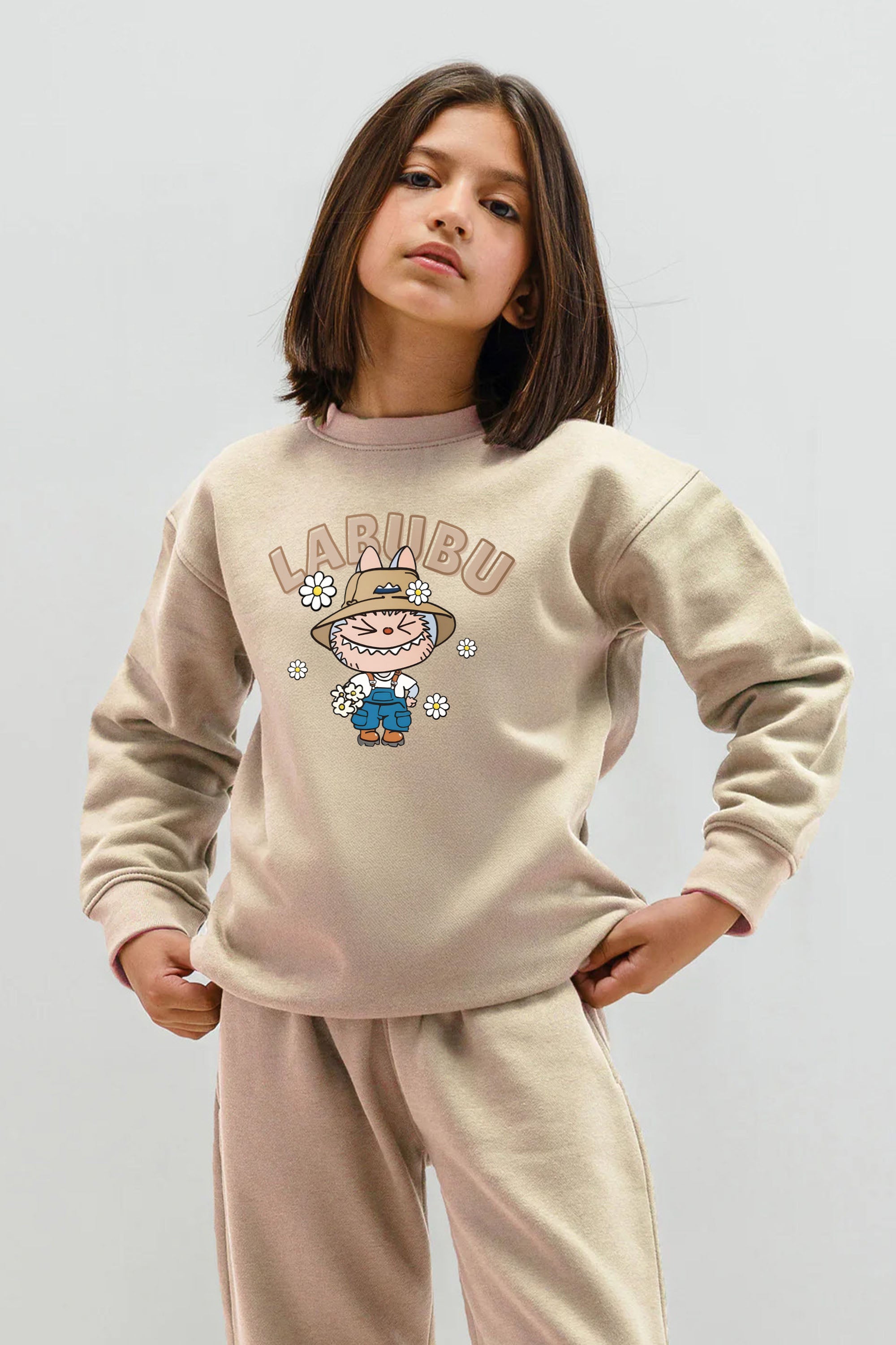 Kids Premium Labubu Daisy Farmer Printed Sweatshirt (Pack of 5)