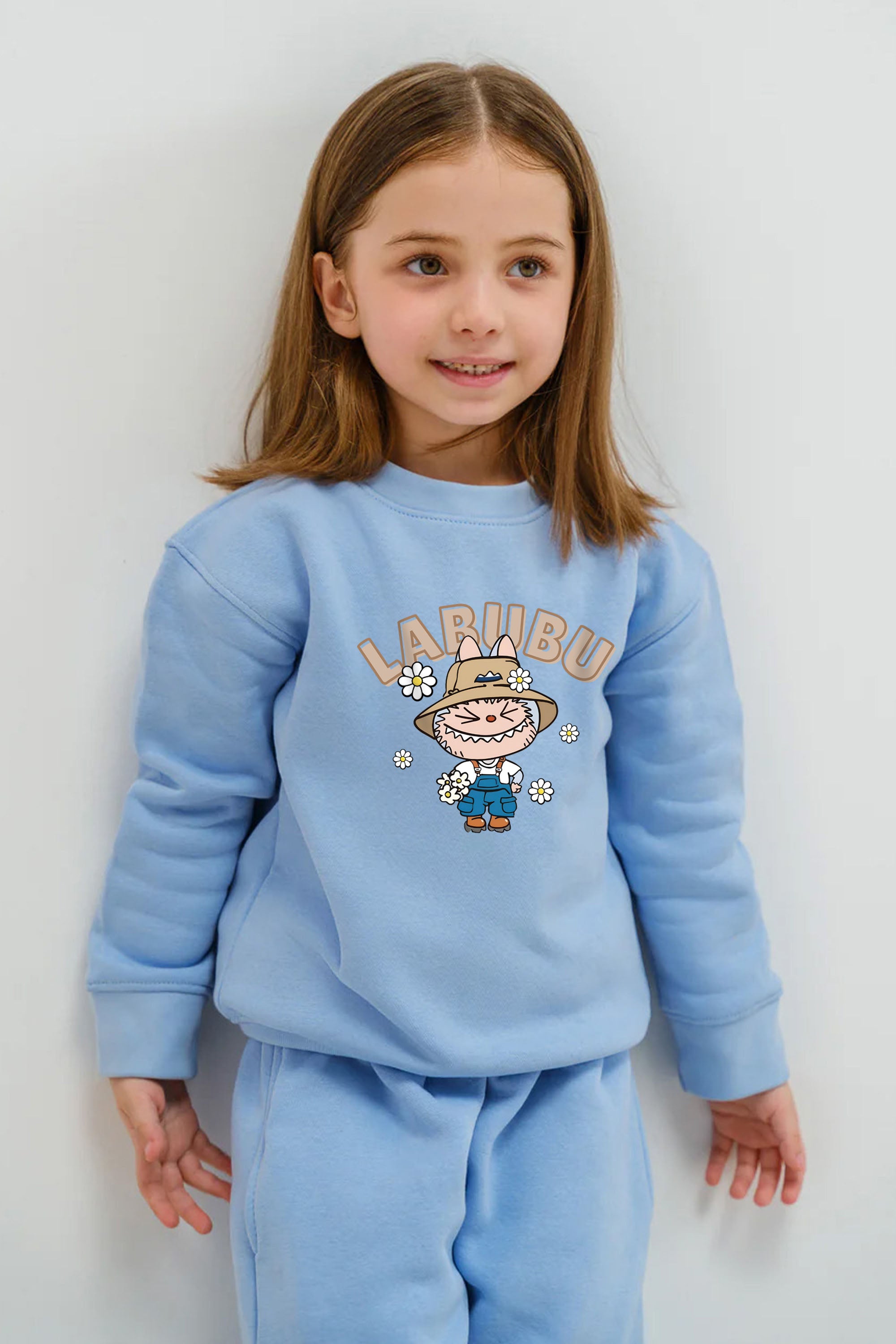 Kids Premium Labubu Daisy Farmer Printed Sweatshirt (Pack of 5)