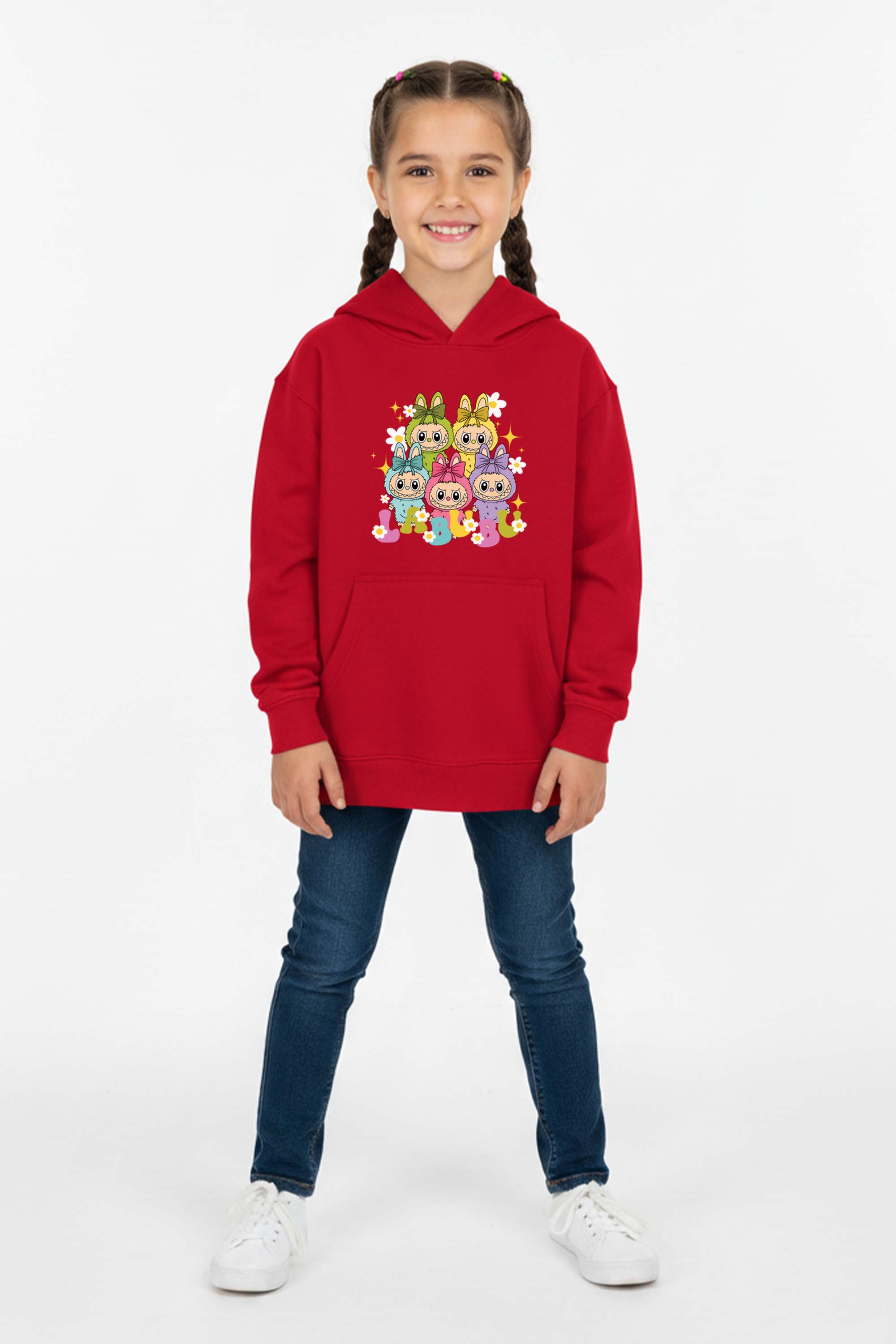 Kids Labubu Daisy Squad Printed Hoodie