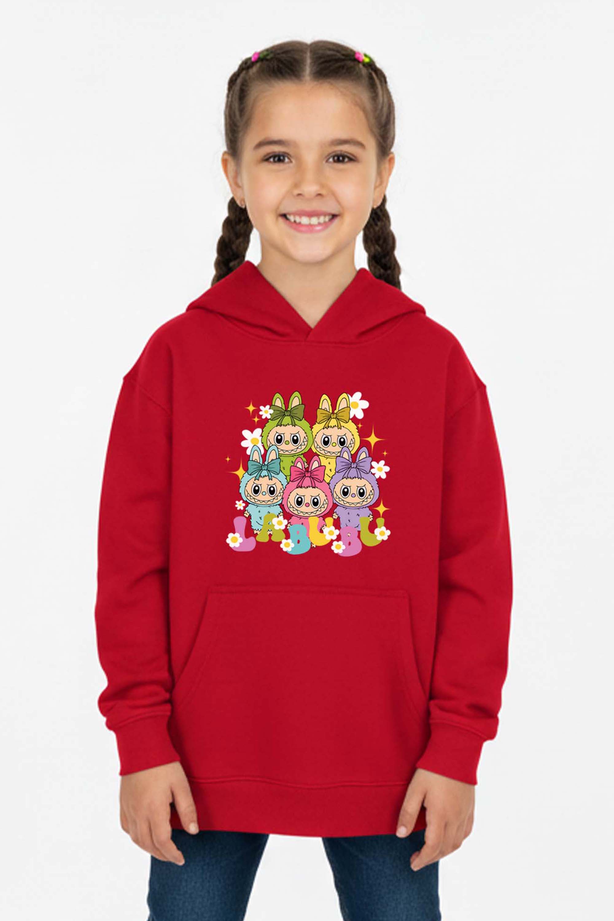 Kids Labubu Daisy Squad Printed Hoodie