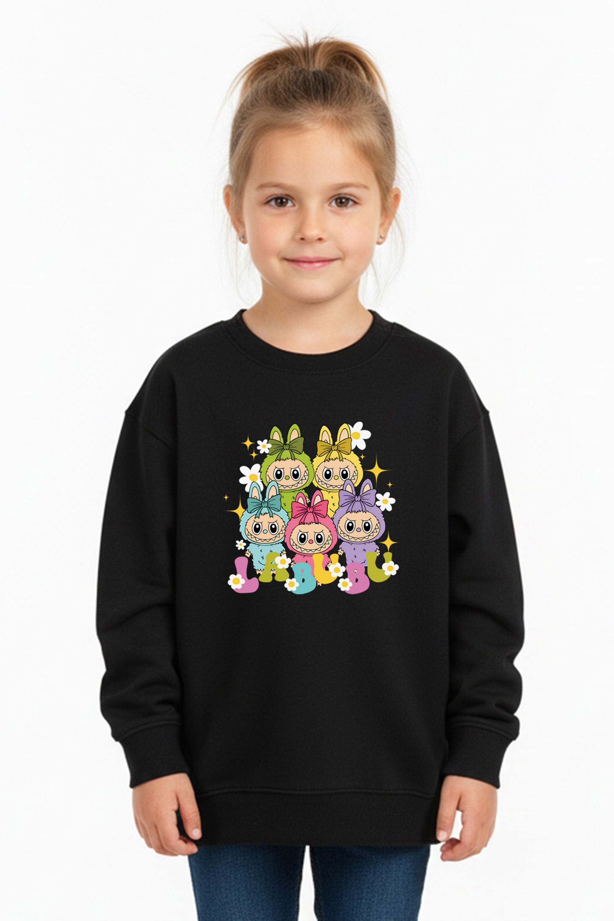 Kids Labubu Daisy Squad Printed Sweatshirt
