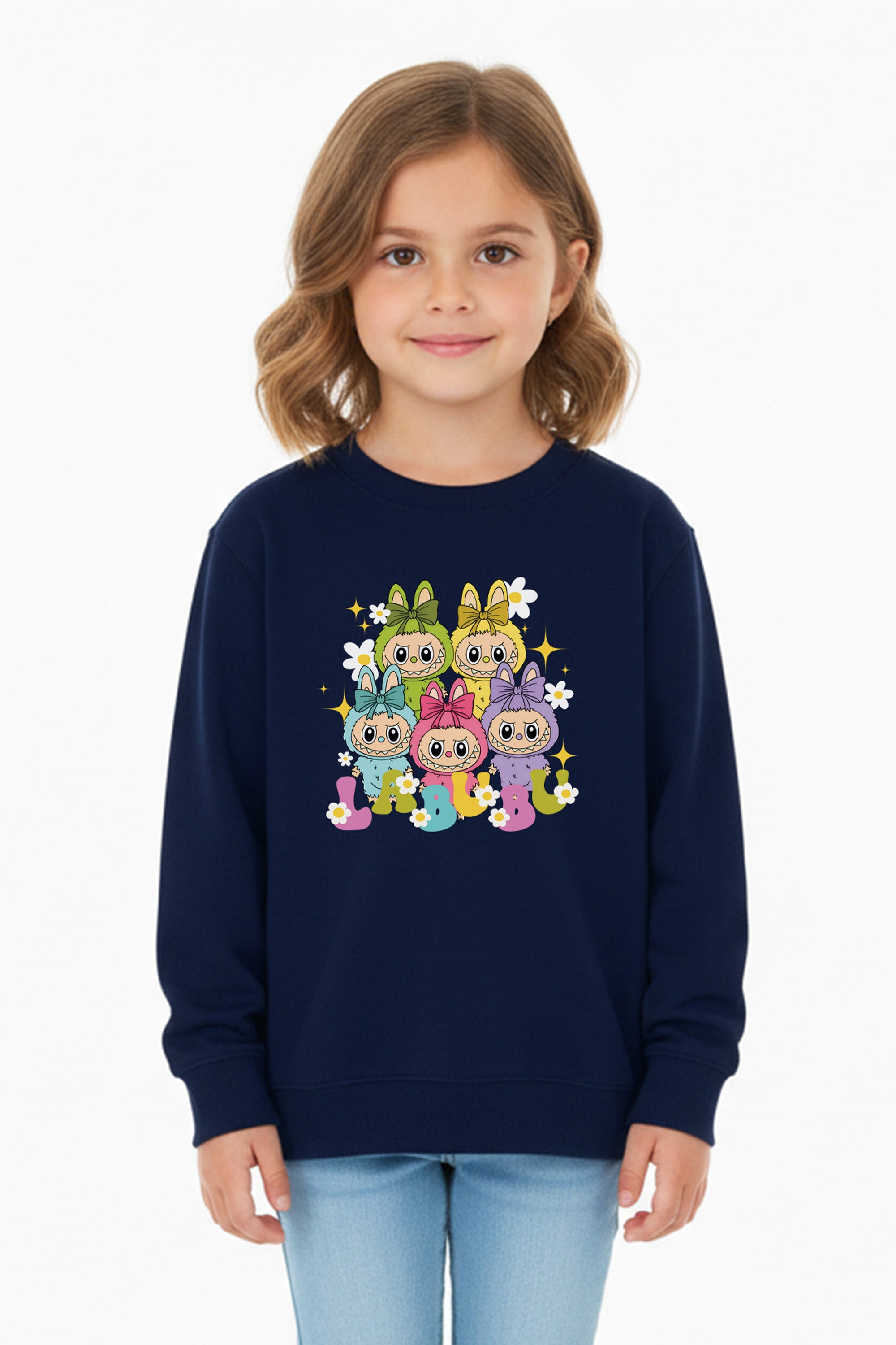 Kids Labubu Daisy Squad Printed Sweatshirt