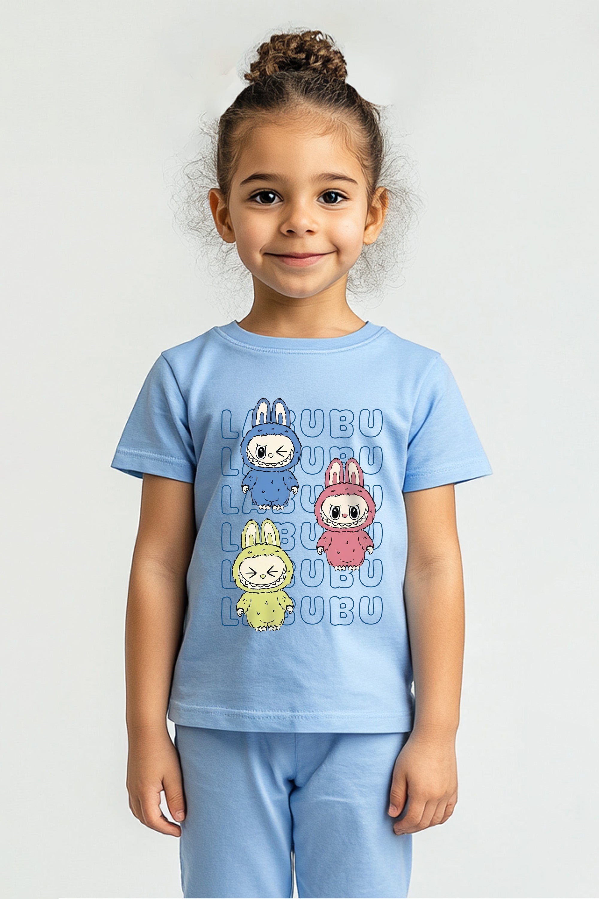 Kids Labubu Monster Printed T-Shirt
