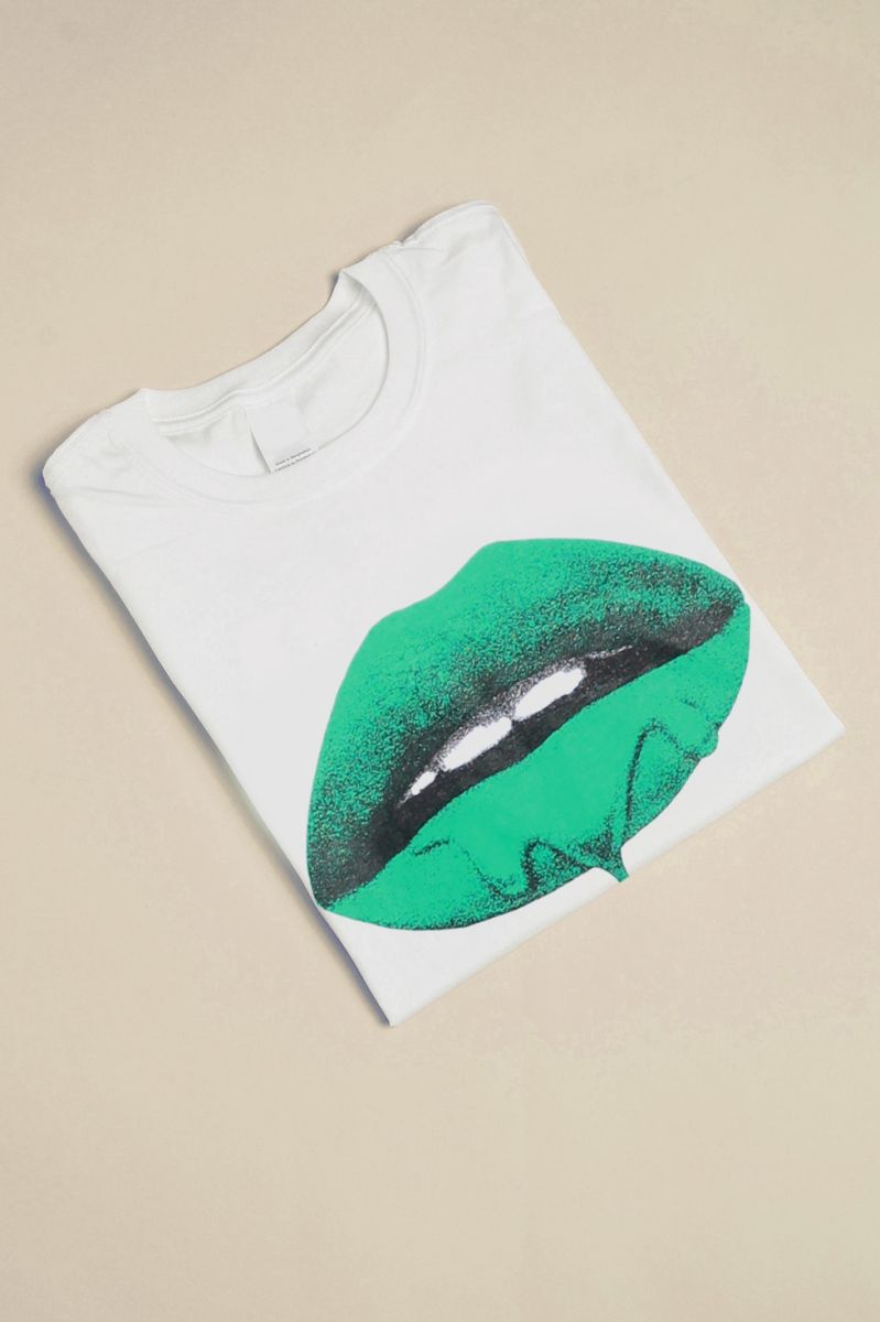 Lips Print Oversized T-shirt (Pack of 6)