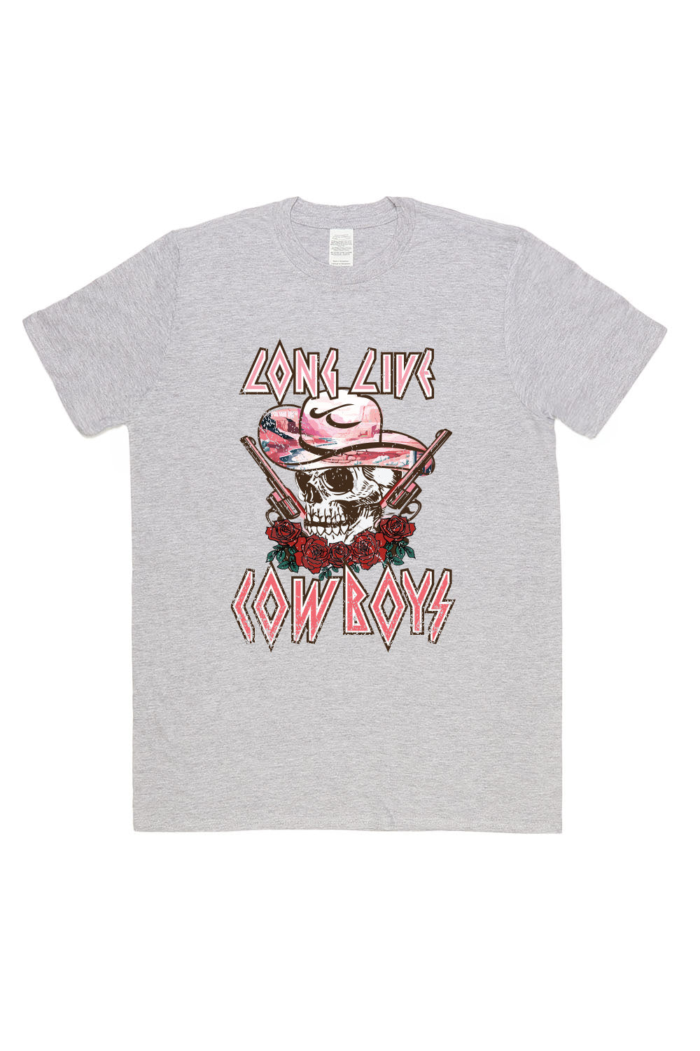 Long Live Cowboy T-Shirt in Ash Grey (Custom Packs)