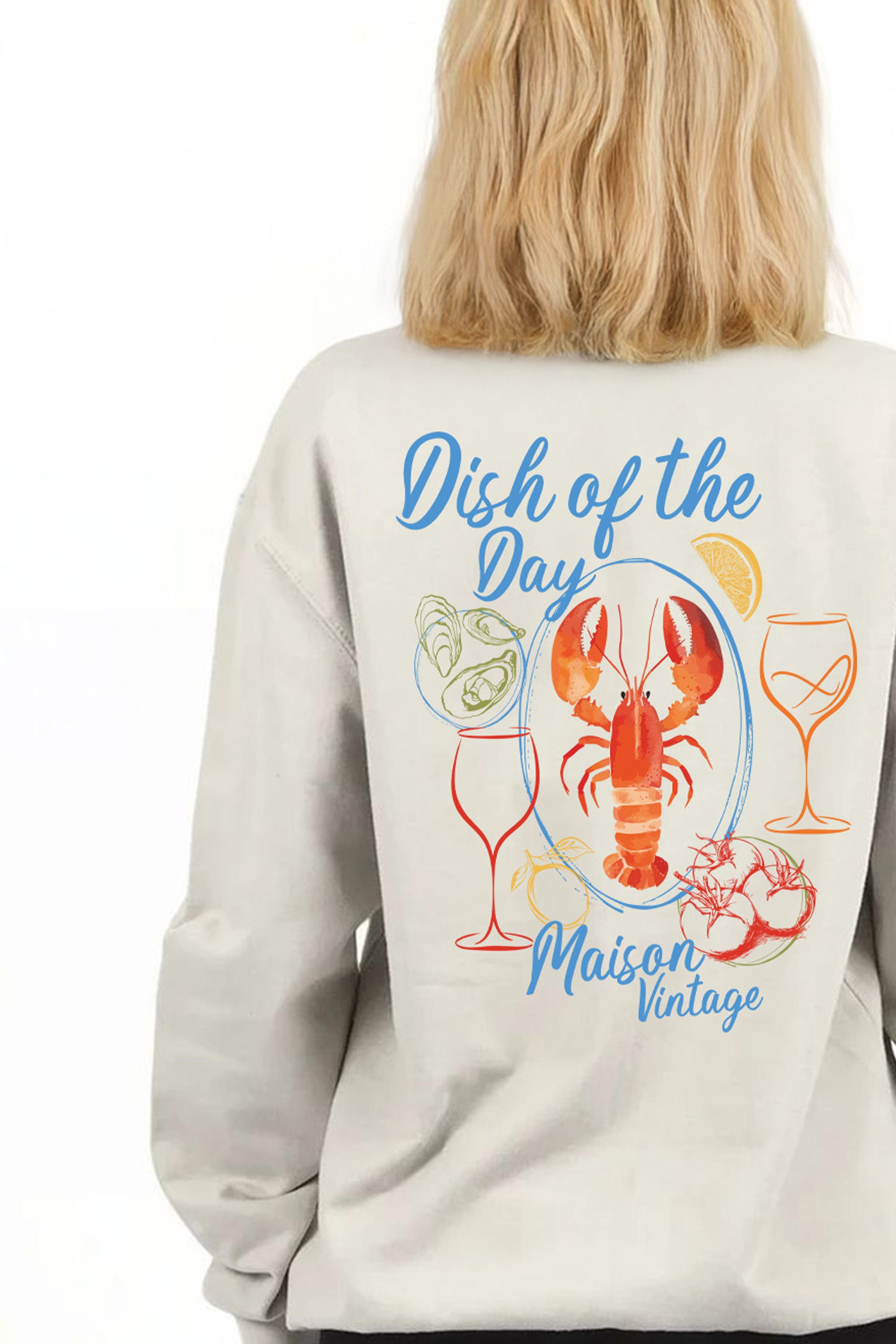 Maison Vintage Seafood Printed Sweatshirt
