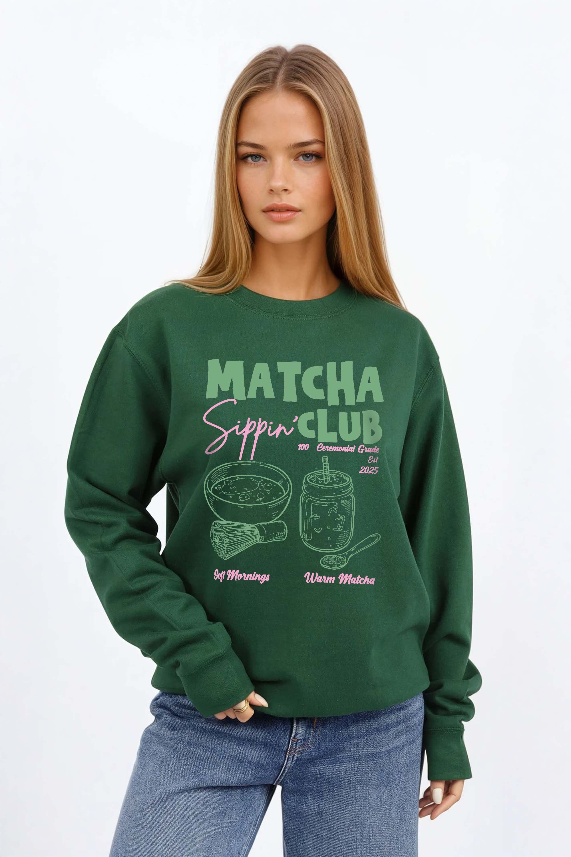 Matcha Club Printed Sweatshirt