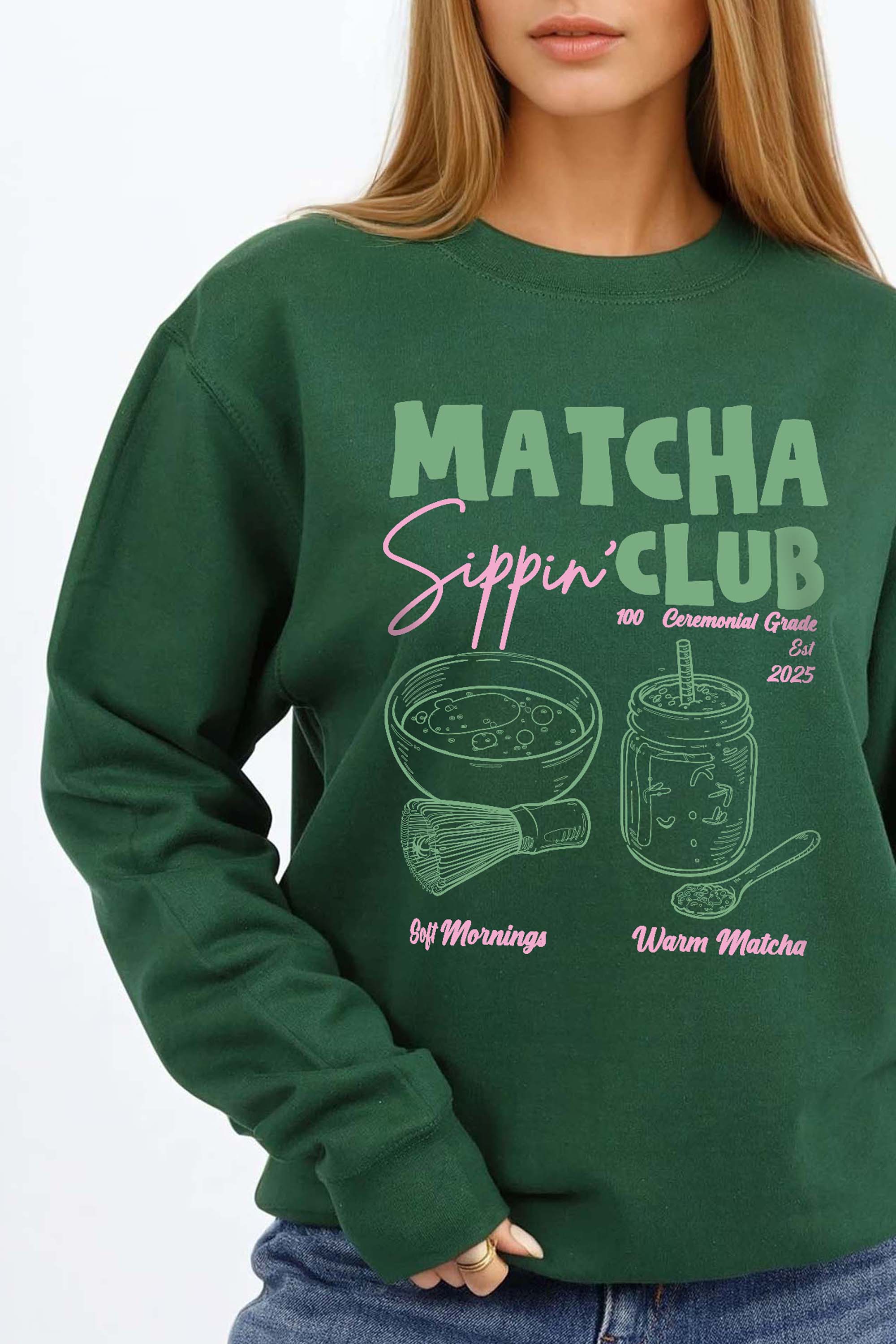 Matcha Club Printed Sweatshirt