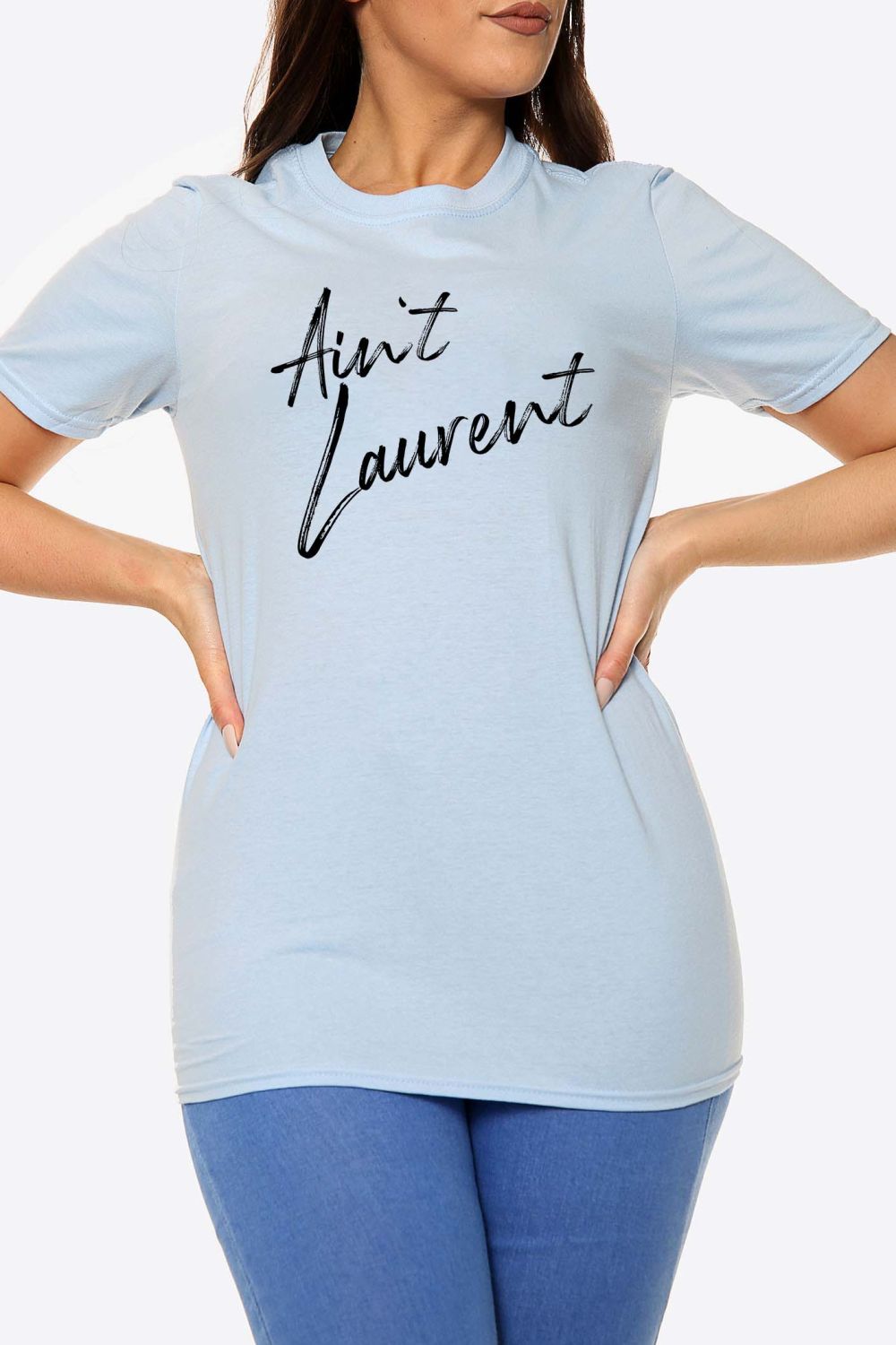Ain't Laurent Oversized Slogan T-Shirt (Pack of 6)