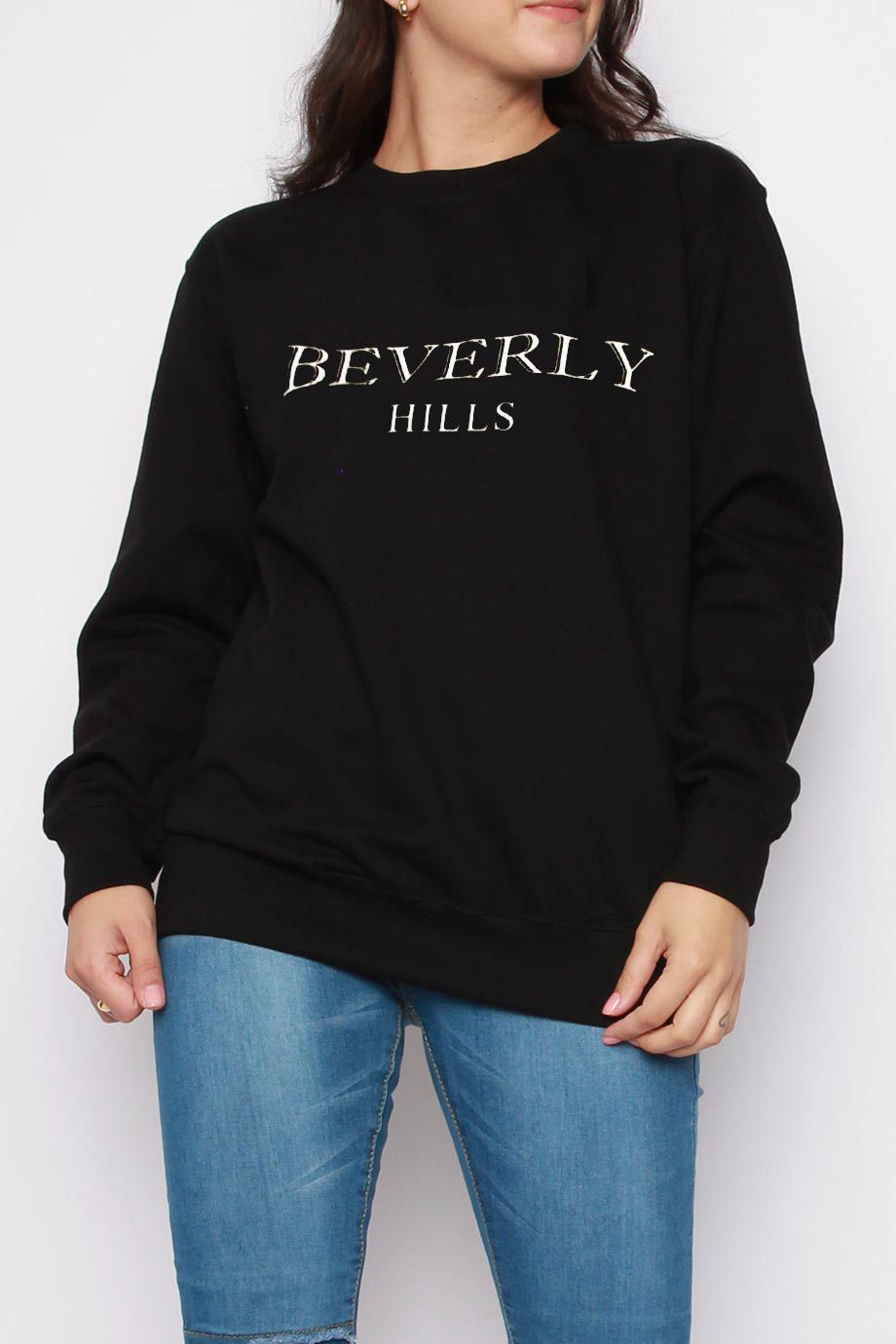 Beverly Hills Slogan Oversized Sweatshirt (Pack of 6)