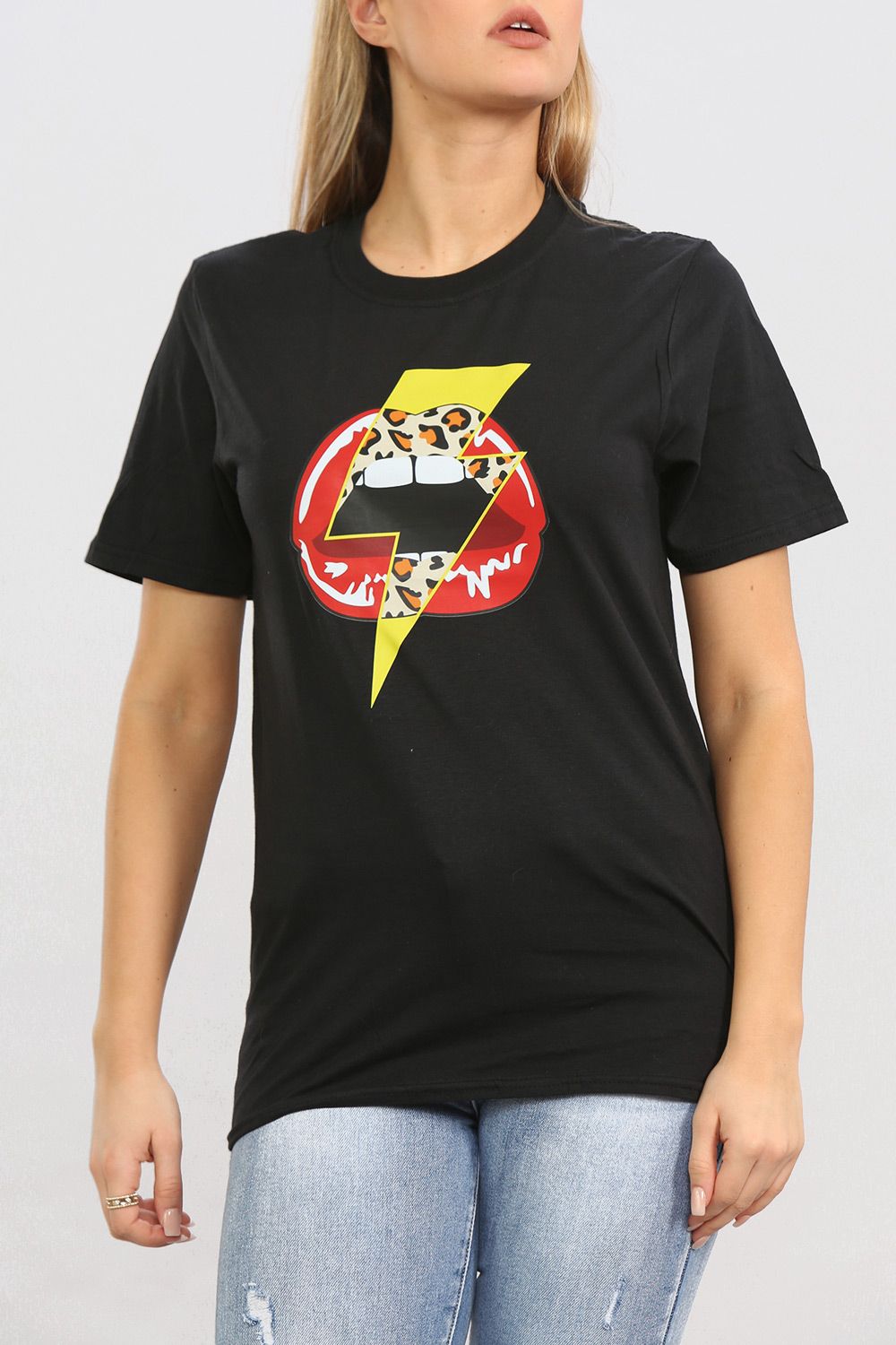 Lightning Lips Print T-Shirt (Pack of 6)