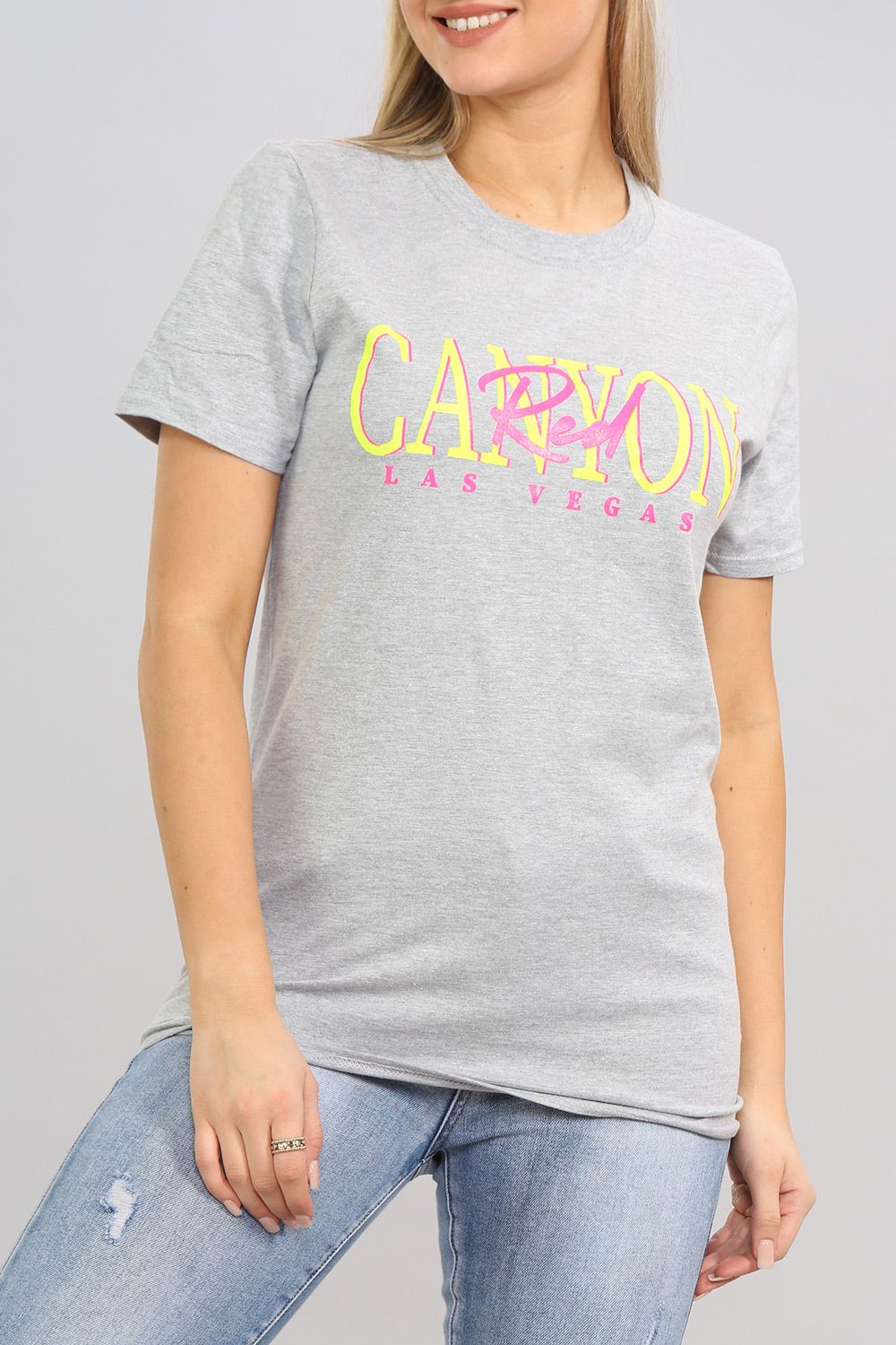 Neon Canyon Print Oversized T-Shirt (Pack of 6)
