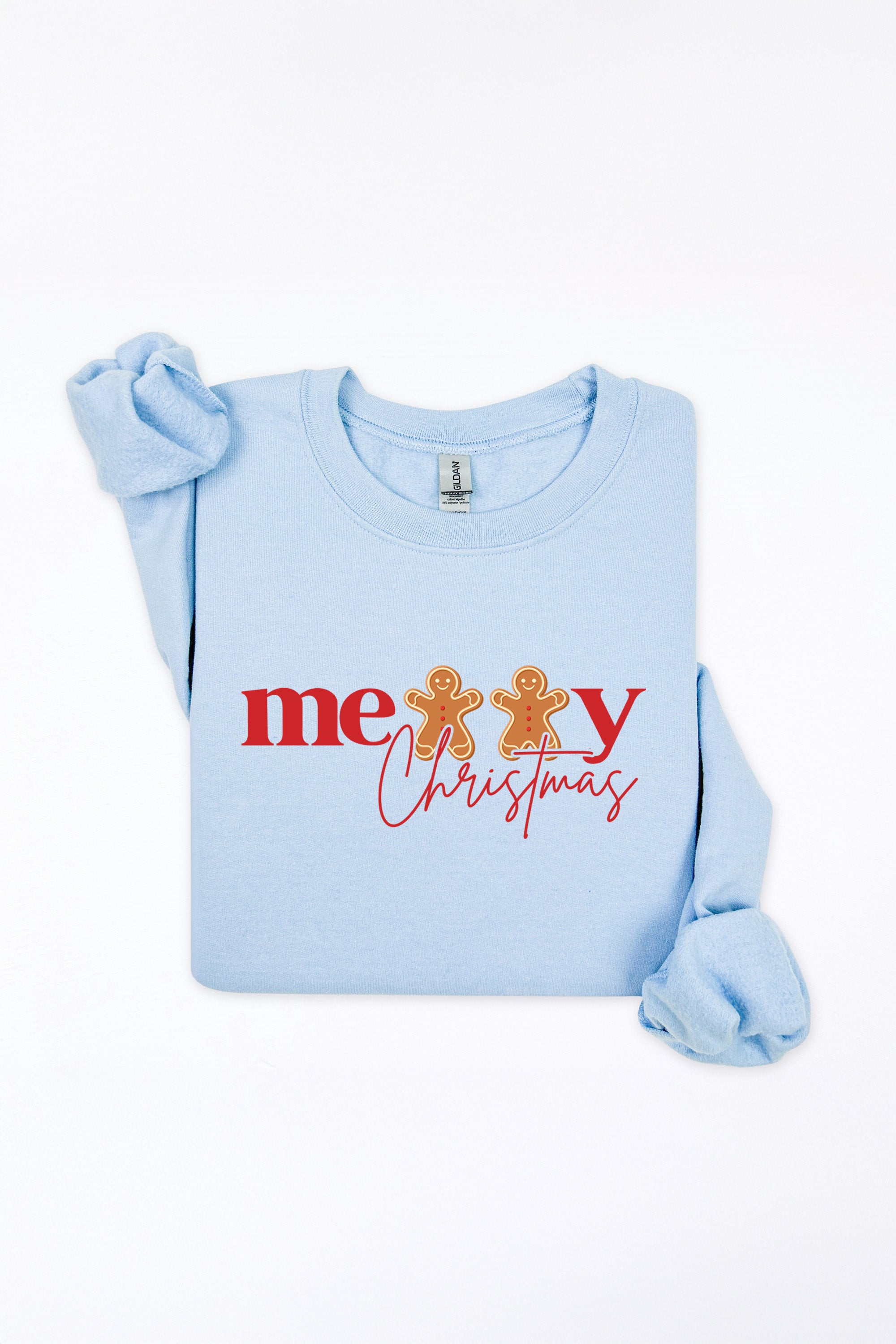 Unisex Heavy Blend Merry Christmas Gingerbread Printed Sweatshirt