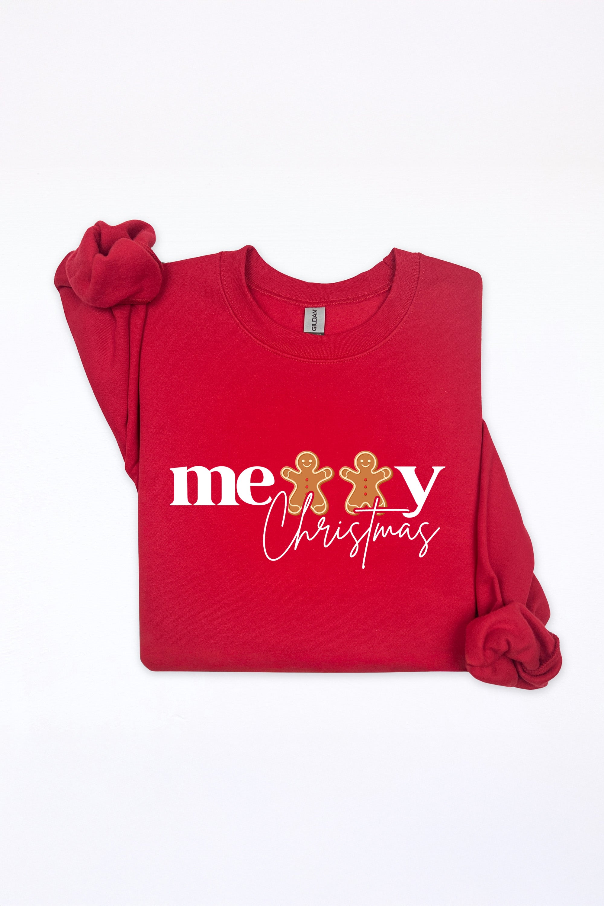 Unisex Heavy Blend Merry Christmas Gingerbread Printed Sweatshirt