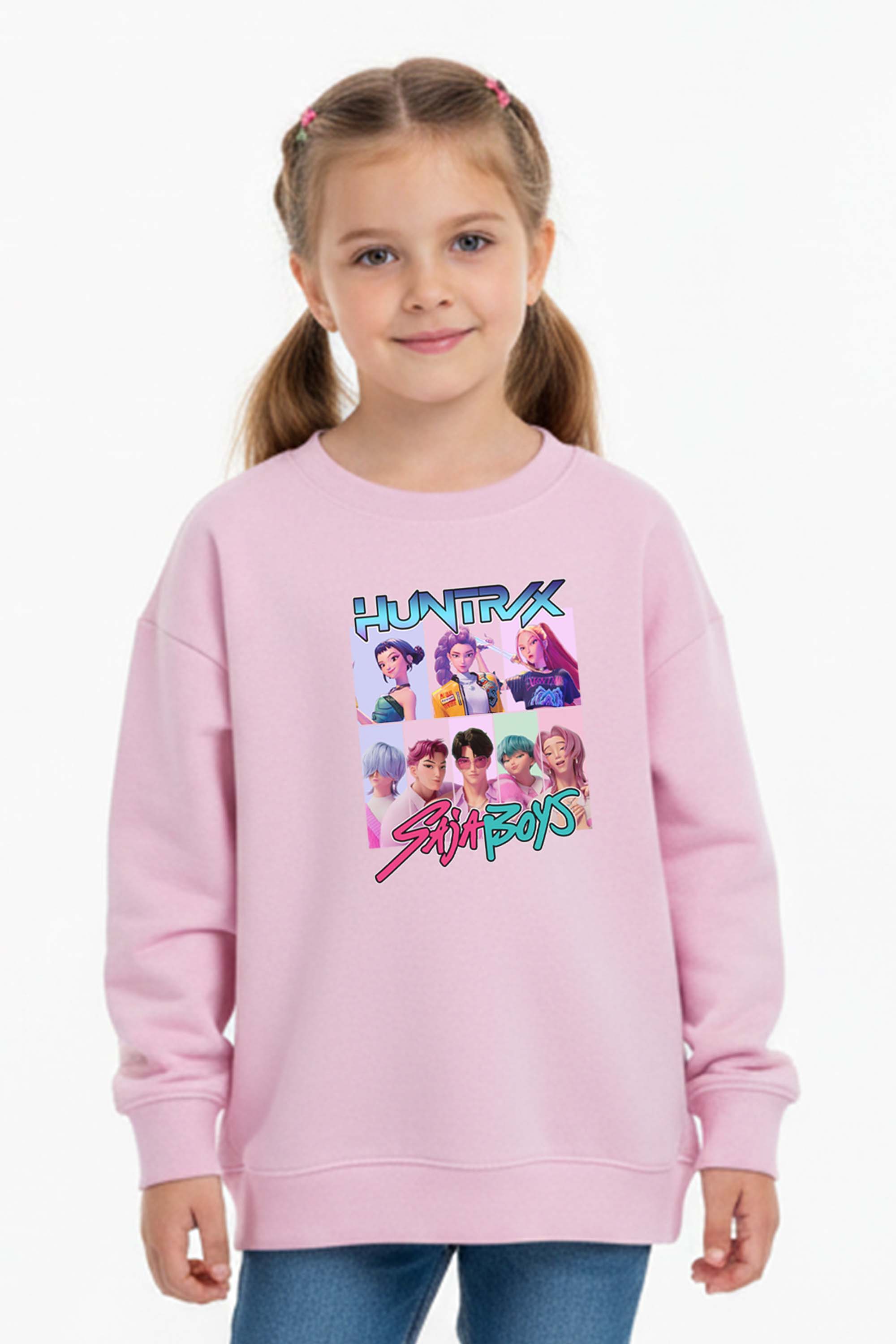 Kids K-Pop Anime Band Graphic Printed Sweatshirt